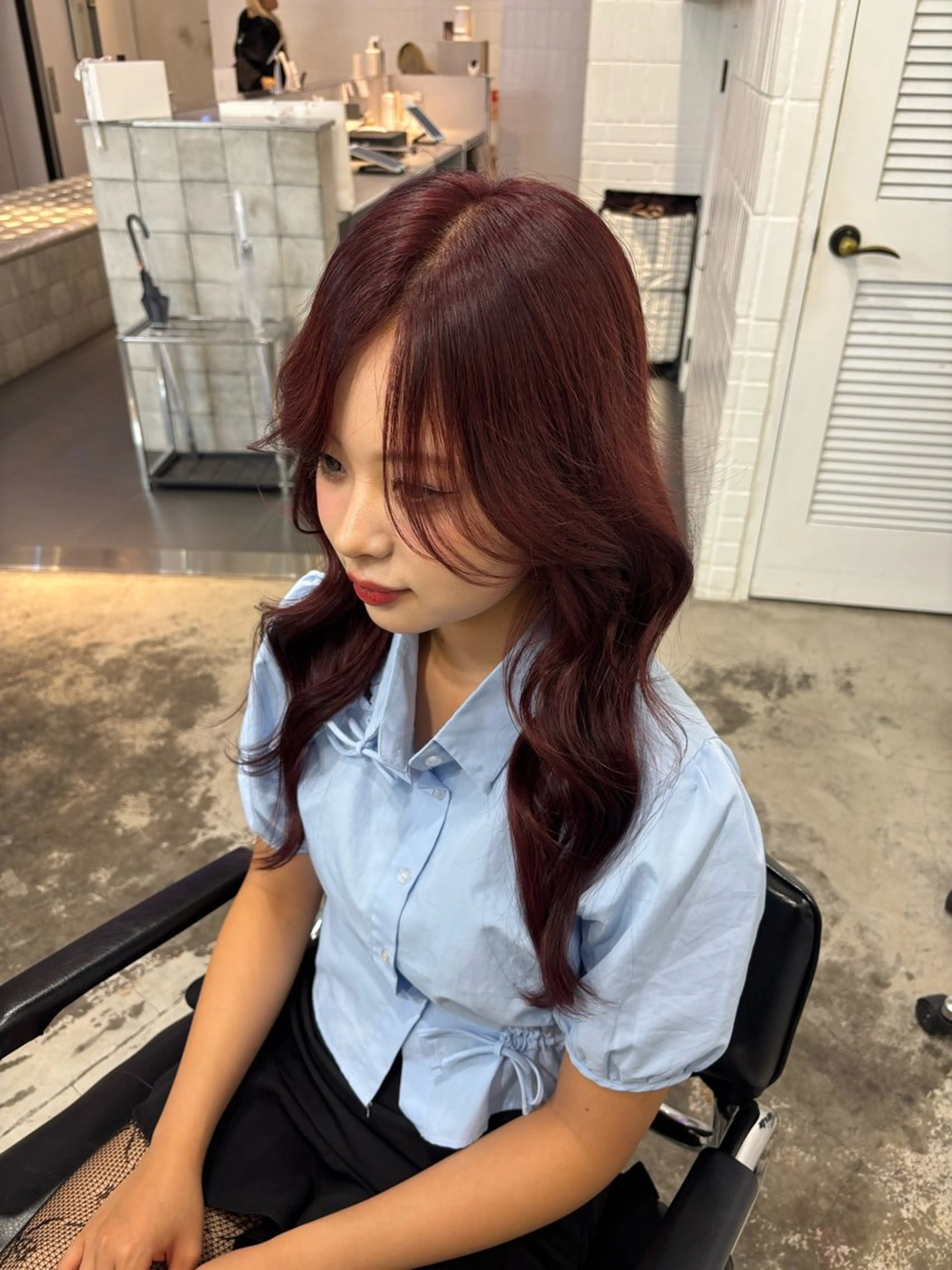 ロング カラー ヘアカラー 透明感 ハイトーン デザイン🎀💭のヘアスタイル