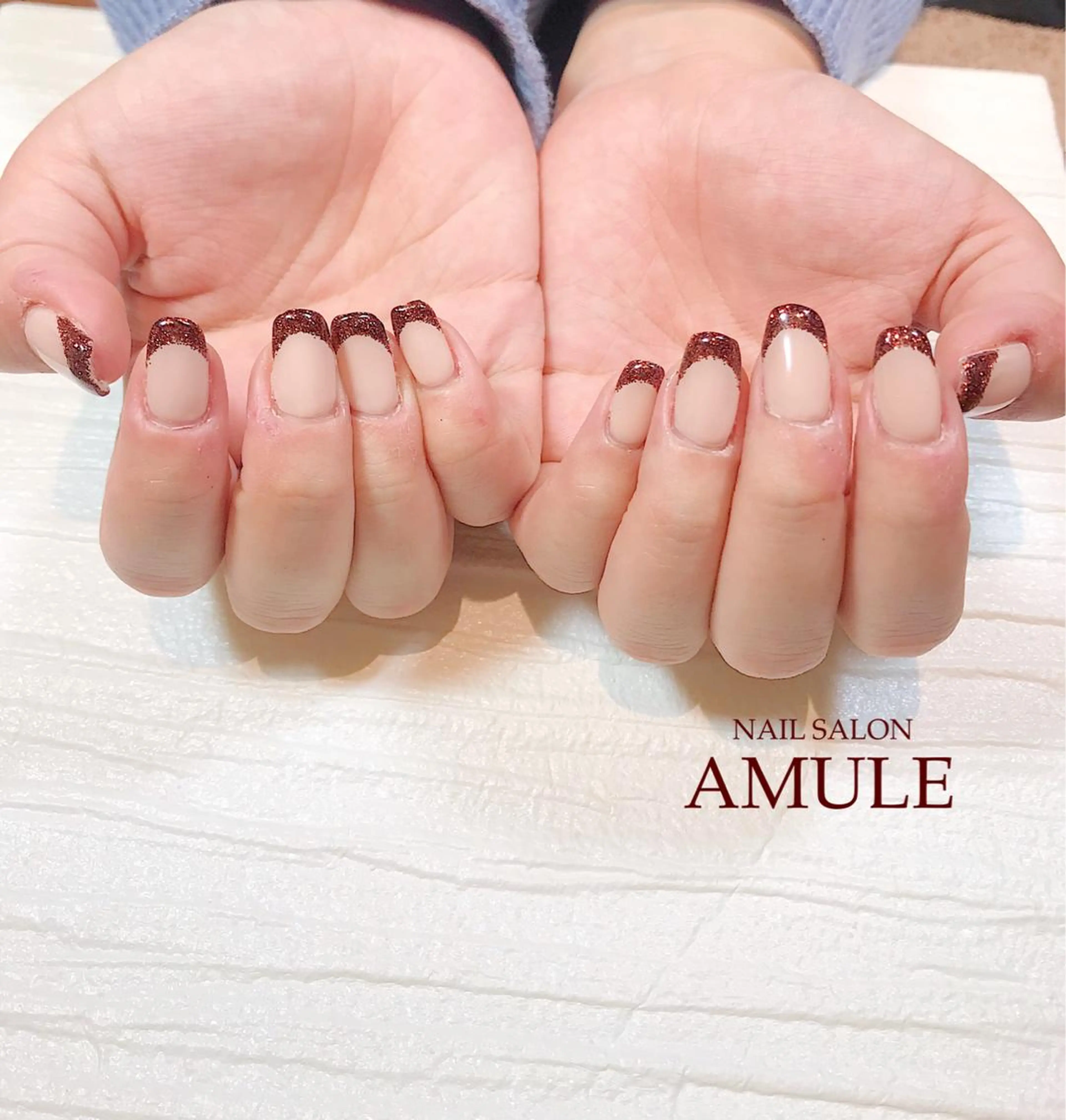 ネイル フレンチネイル ジェルネイル ワンカラーネイル ハンドネイル NAILSALON AMULEのネイルデザイン
