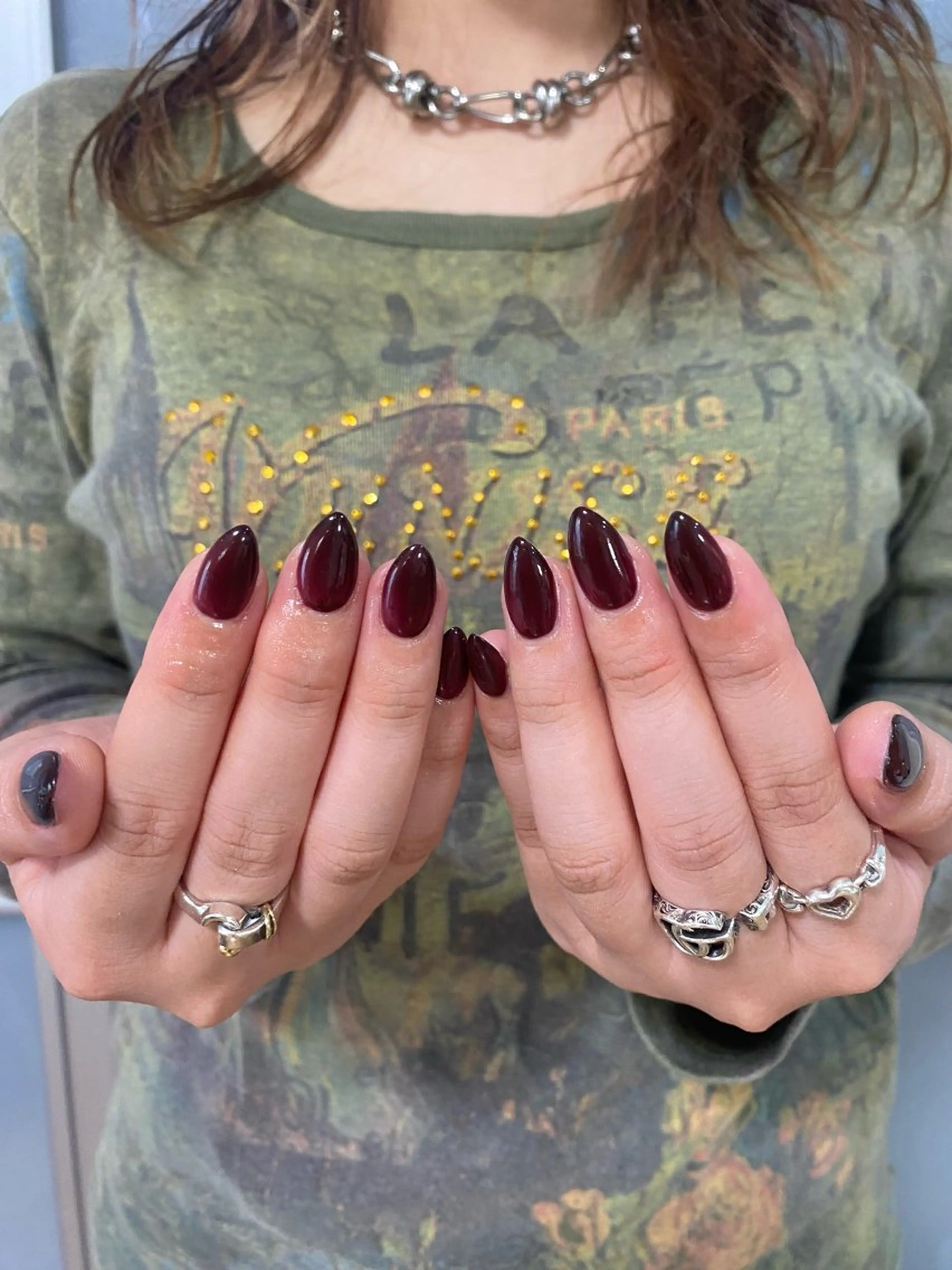 ネイル ハロウィン ワンカラーネイル ハンドネイル BelireMaa Nail&eyeのネイルデザイン