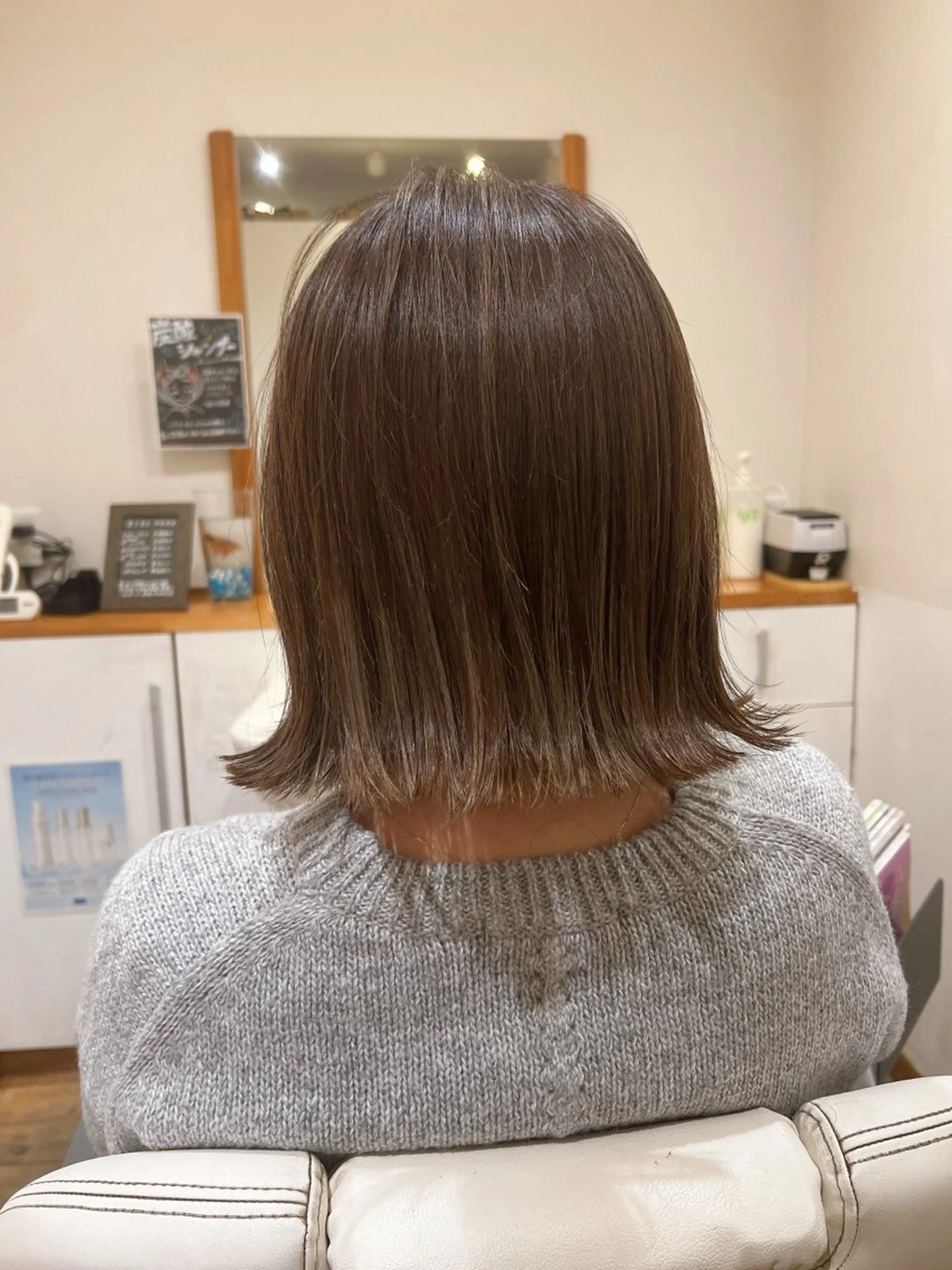ミディアム カラー カット ヘアカラー アザマ　ヤスカツ _rosso 川口のヘアスタイル