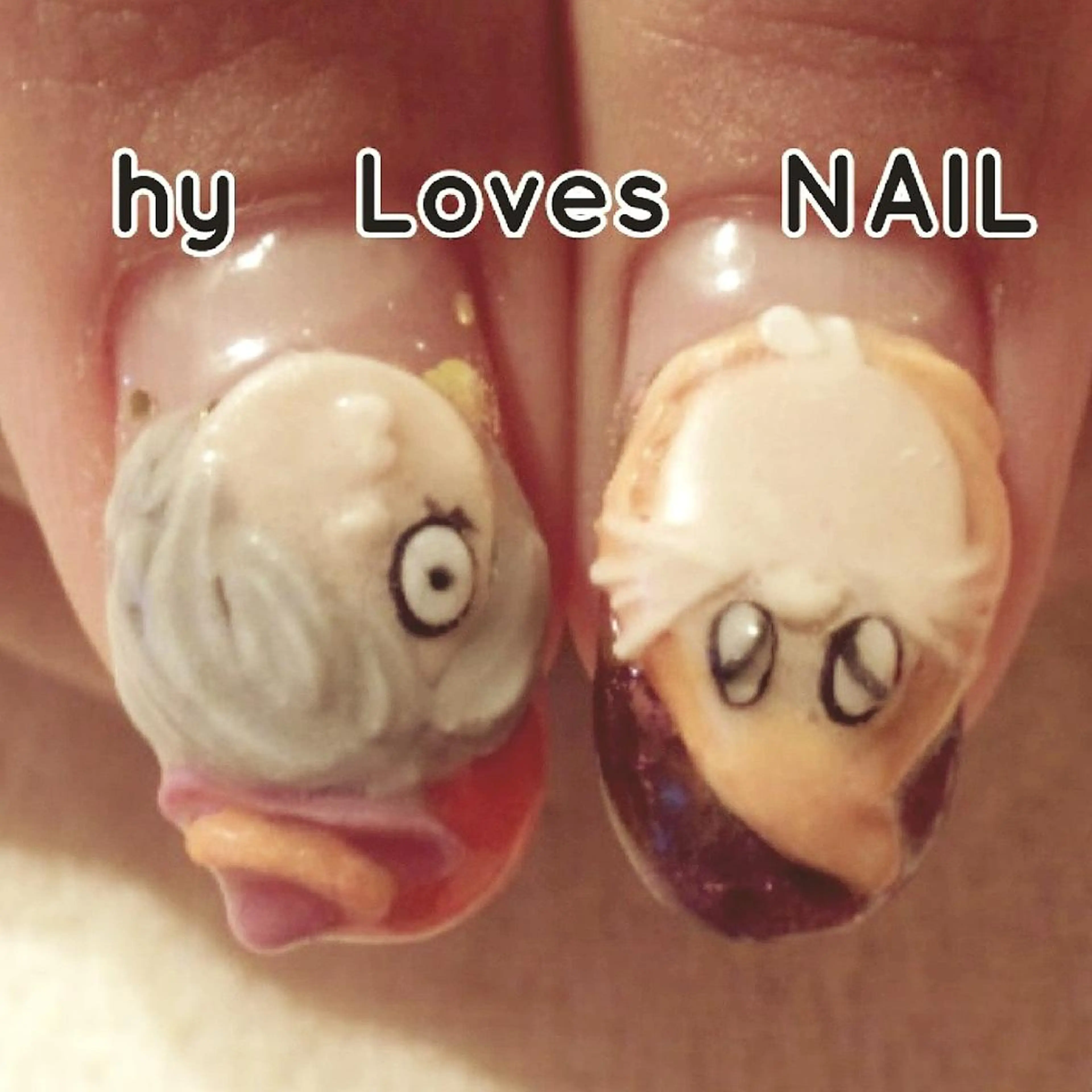 ネイル ジェルネイル ハロウィン ホログラムネイル ショートネイル ハンドネイル よしだ ひろきのネイルデザイン