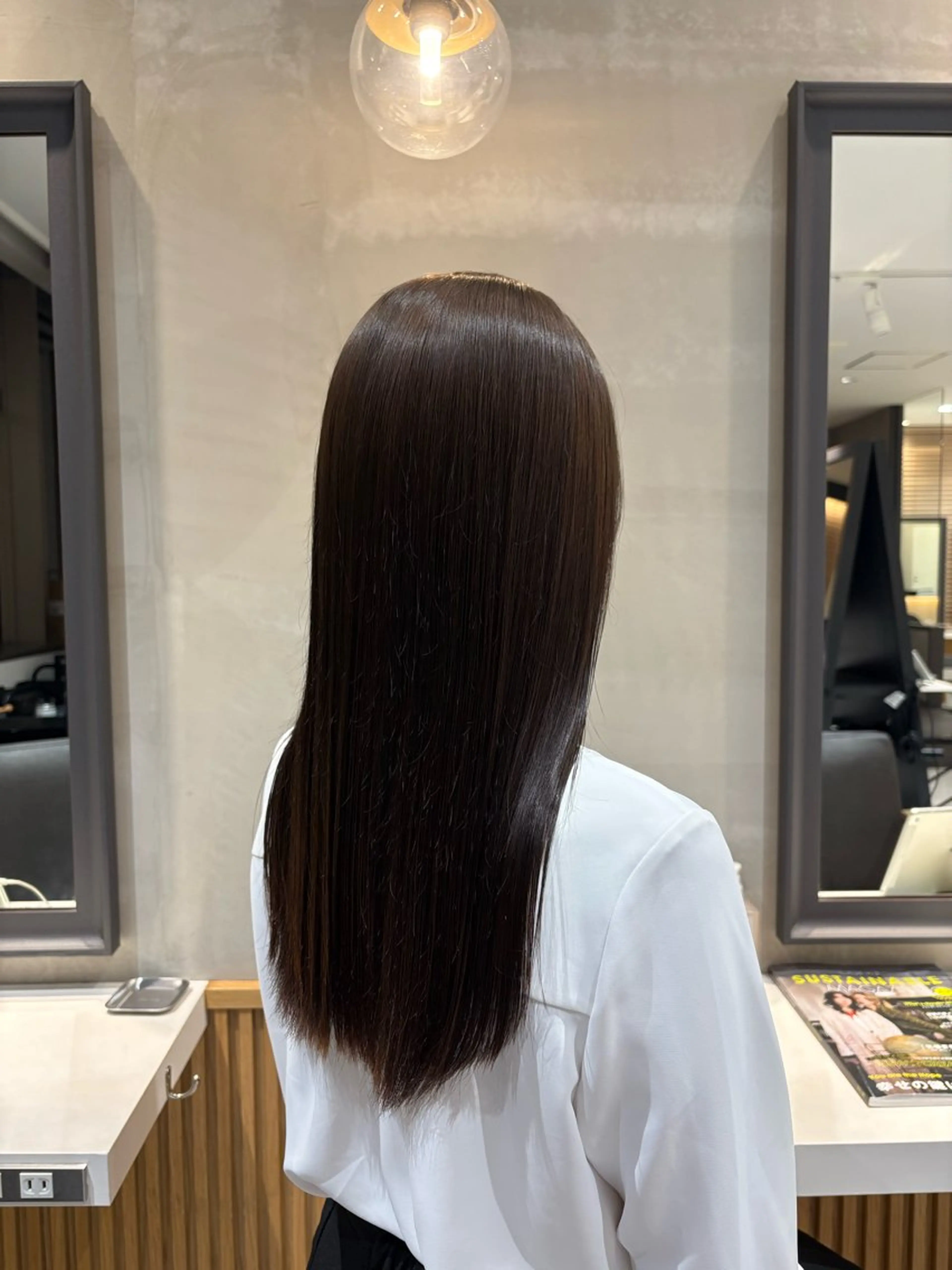 セミロング ヘアカラー 久保頭 大地のヘアスタイル