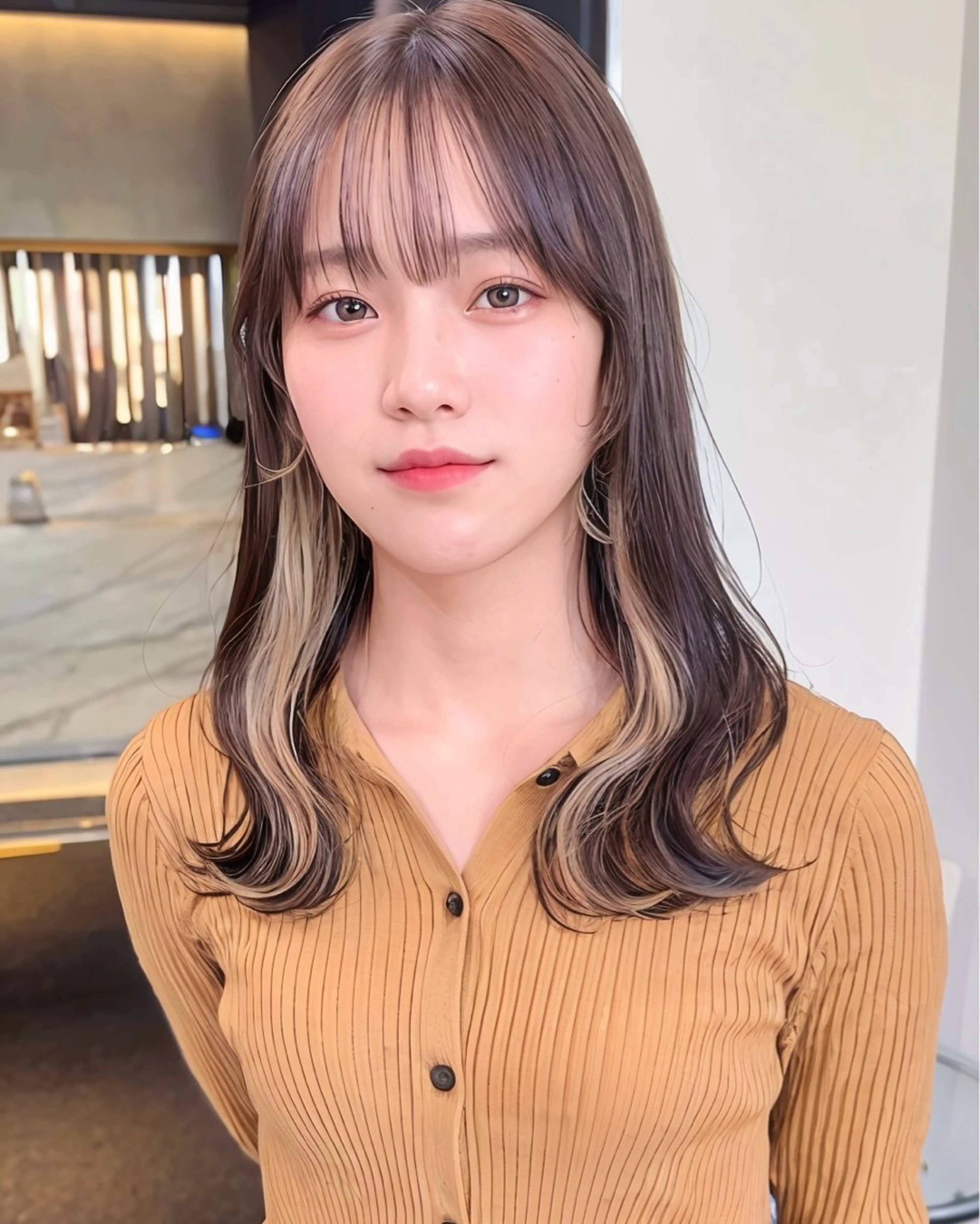 ロング カラー ベージュカラー ブリーチ ケアブリーチ ダブルカラー インナーカラー カット ヘアカラー トリートメント インナーカラー/レイ ヤーカット♡/マキシのヘアスタイル