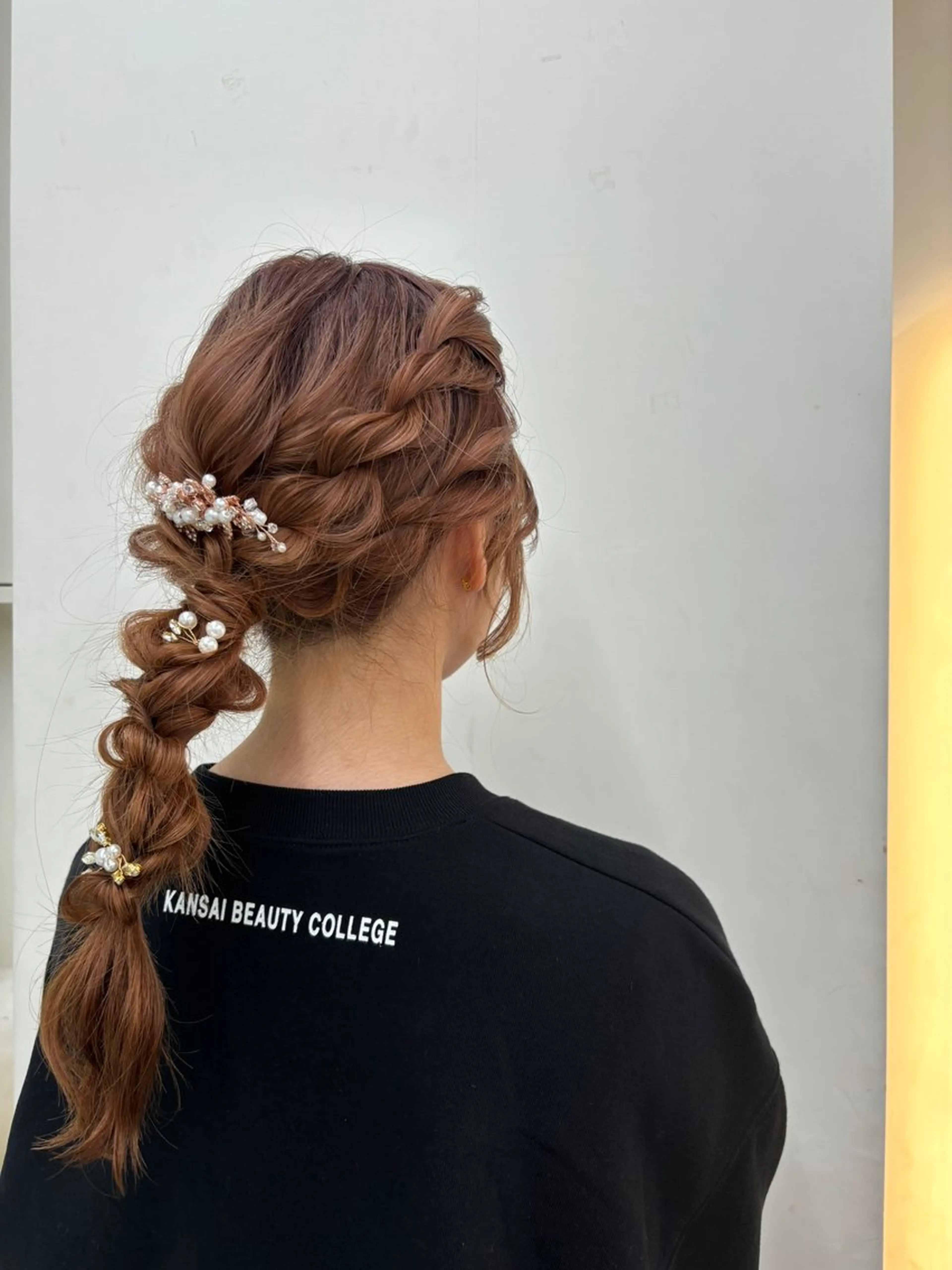 セミロング ヘアアレンジ 🧸ROMEO京橋 ほそいけいこ🧸のヘアスタイル