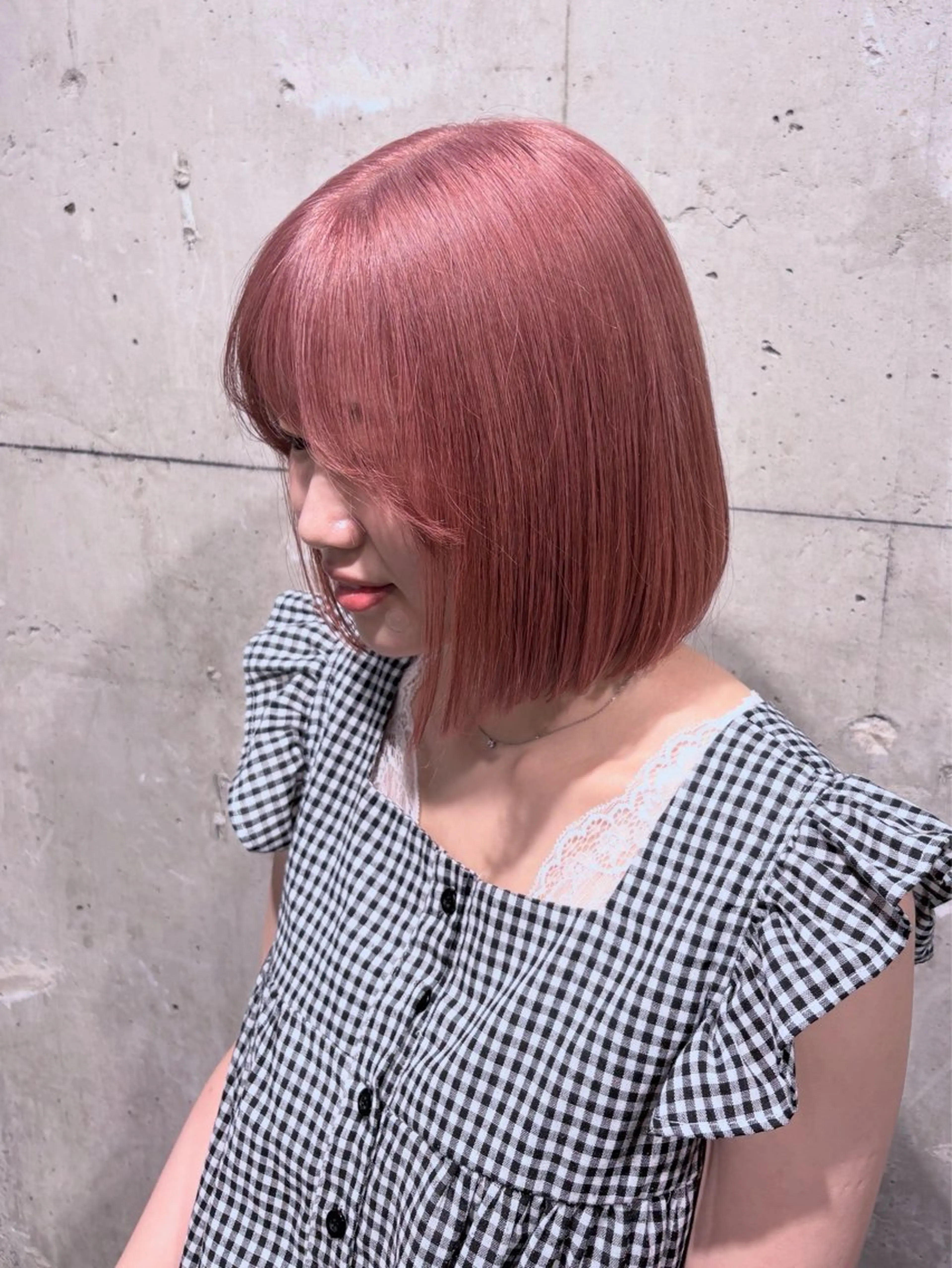 ミディアム カラー ヘアカラー ハイトーンブロンド 横浜💞ミオのヘアスタイル