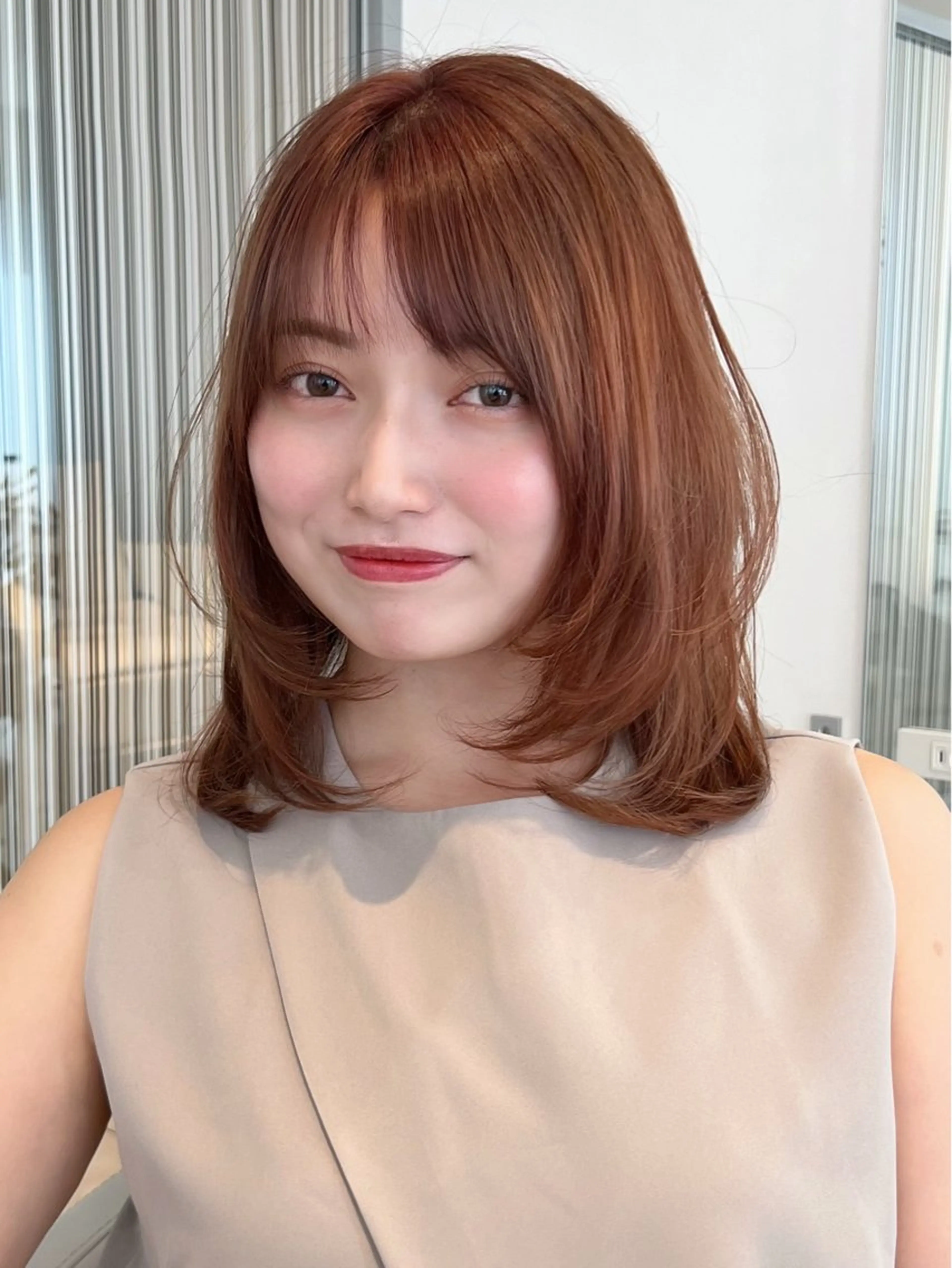 ミディアム カット ヘアカラー トリートメント ✨上品可愛い 時短艶髪/後藤✨のヘアスタイル