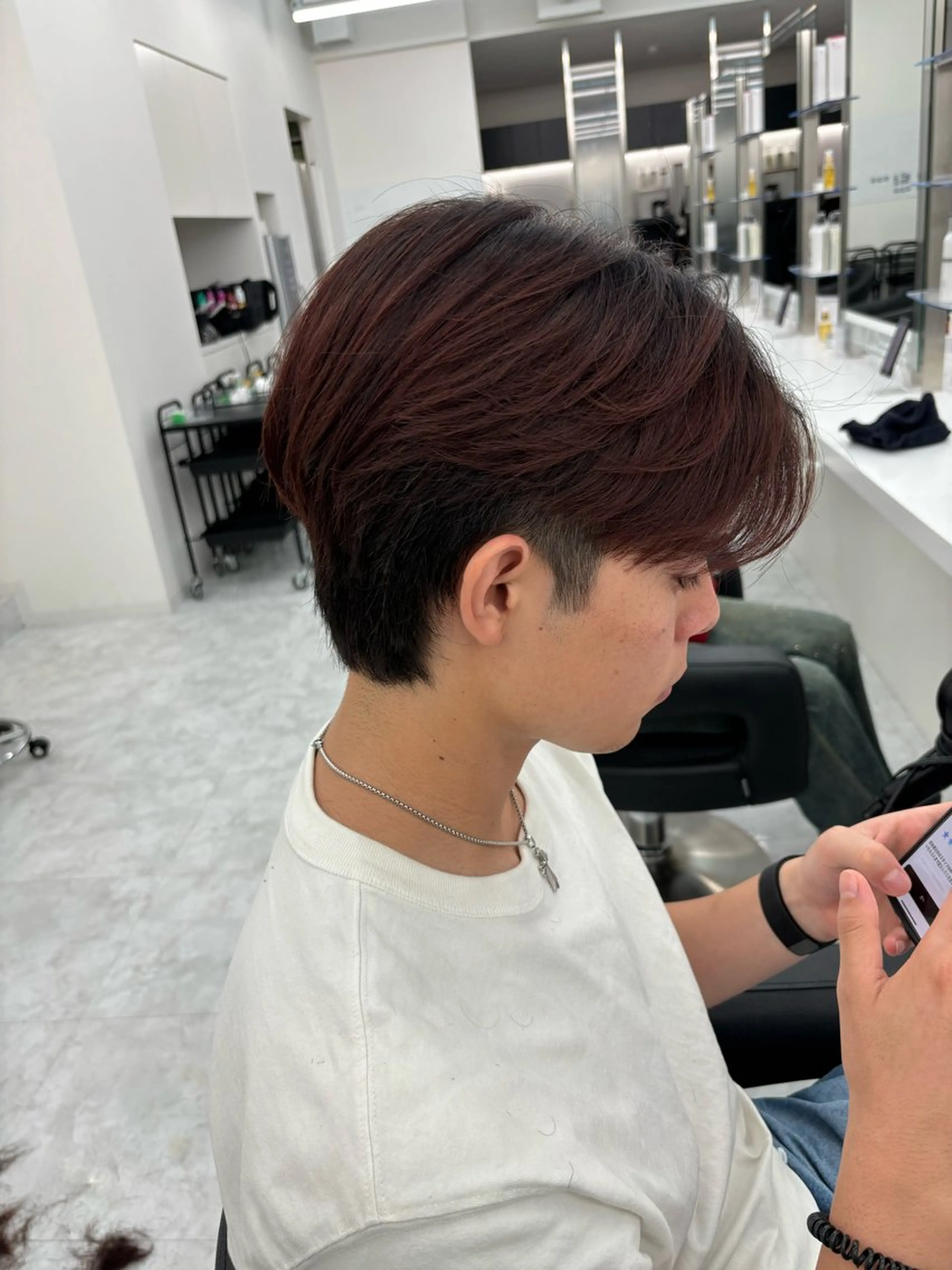 ショート カラー メンズ カット ヘッドスパ ヘアセット 透明感ハイトーン☁️ 斗和🫧天神のヘアスタイル