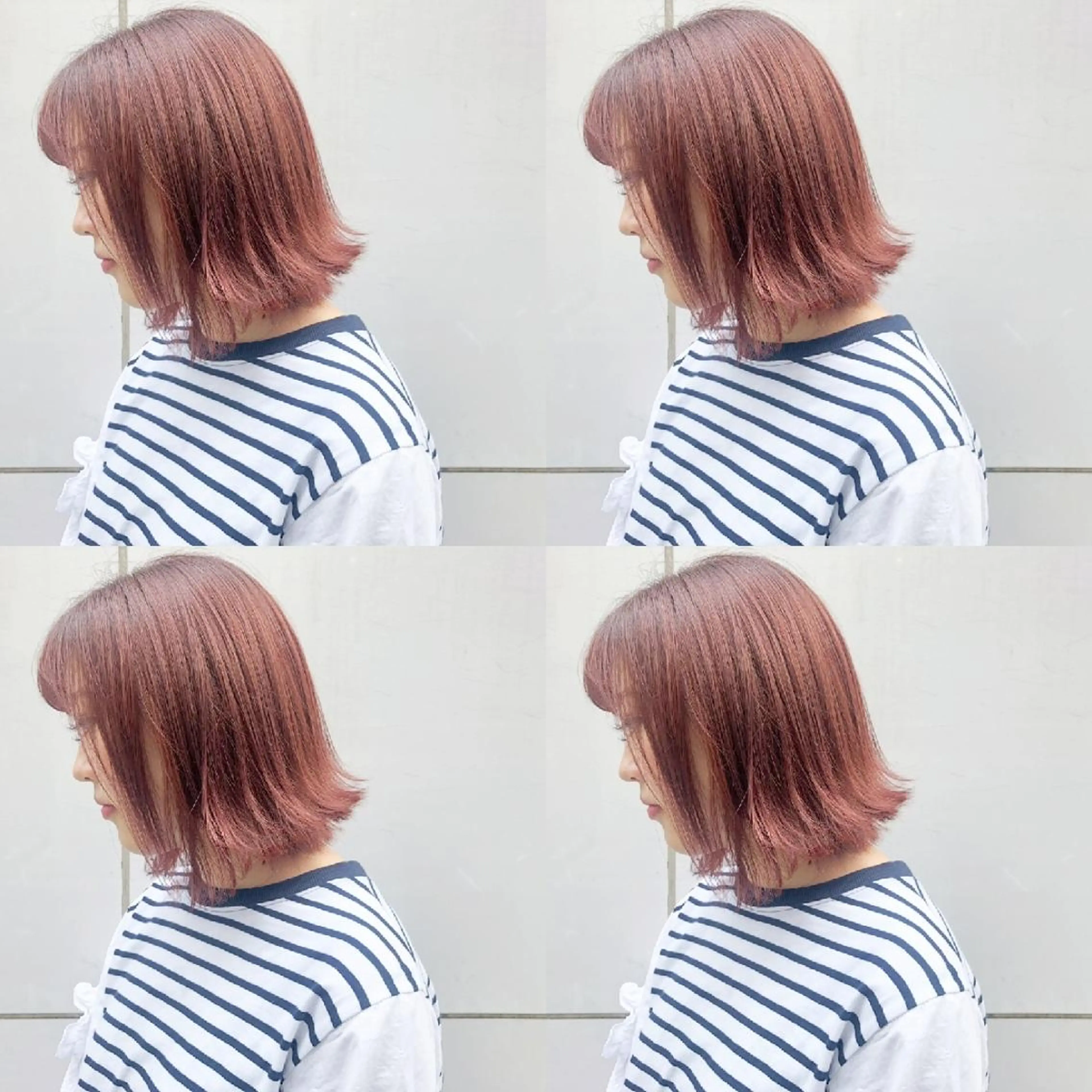 ミディアム カラー 透明感カラー ヘアカラー トリートメント 竹内啓太 ボブのヘアスタイル