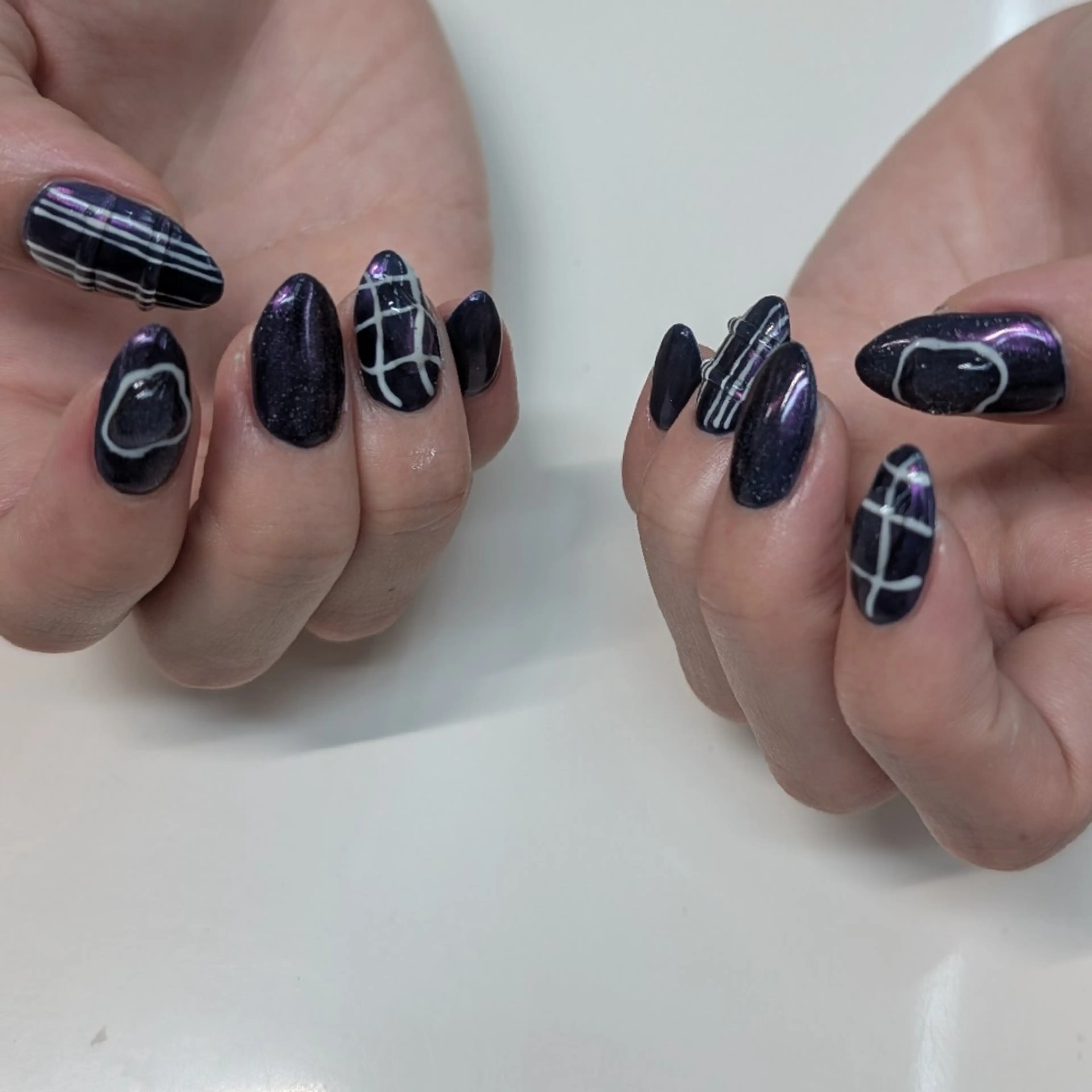 ネイル ネイビー ハンドネイル ネイルサロン Amie　〜アミ〜所属・Satou .Cのネイルデザイン