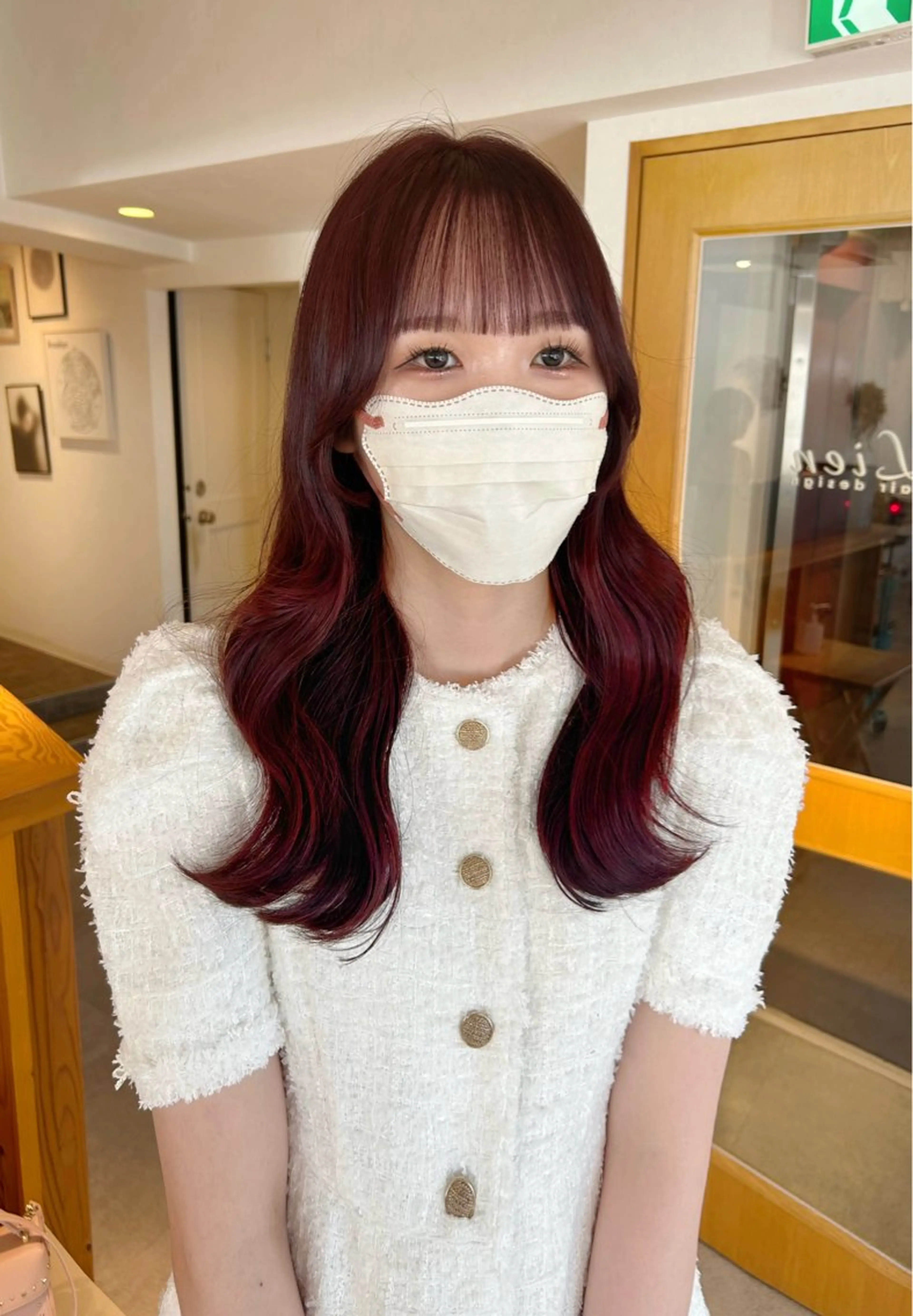セミロング 女性専用サロン iiro所属・hina/透明感🍒 【元町】のヘアスタイル