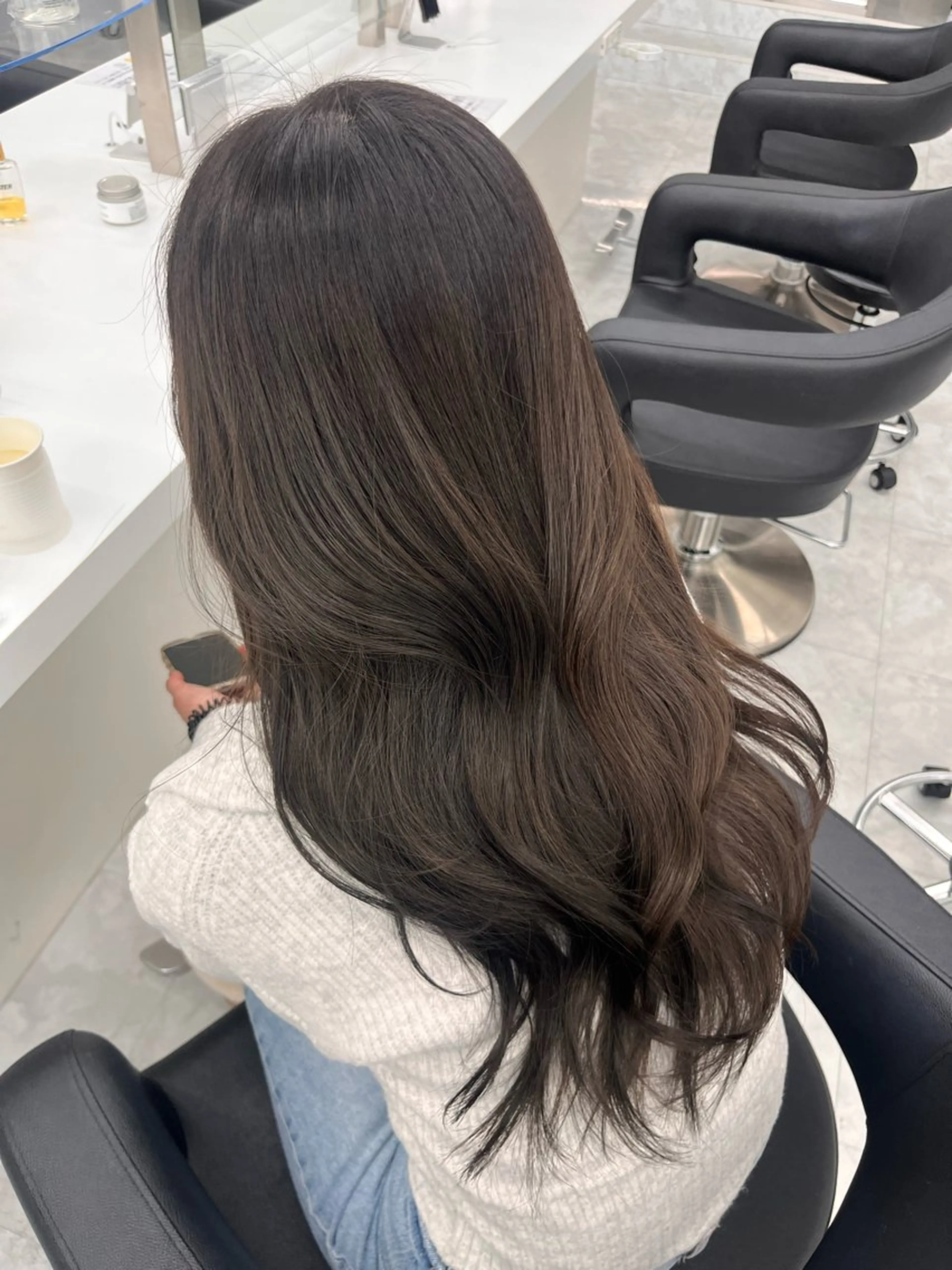 ロング ヘアカラー トリートメント ♡ナチュラルガーリー ♡ベージュ♡RINAのヘアスタイル
