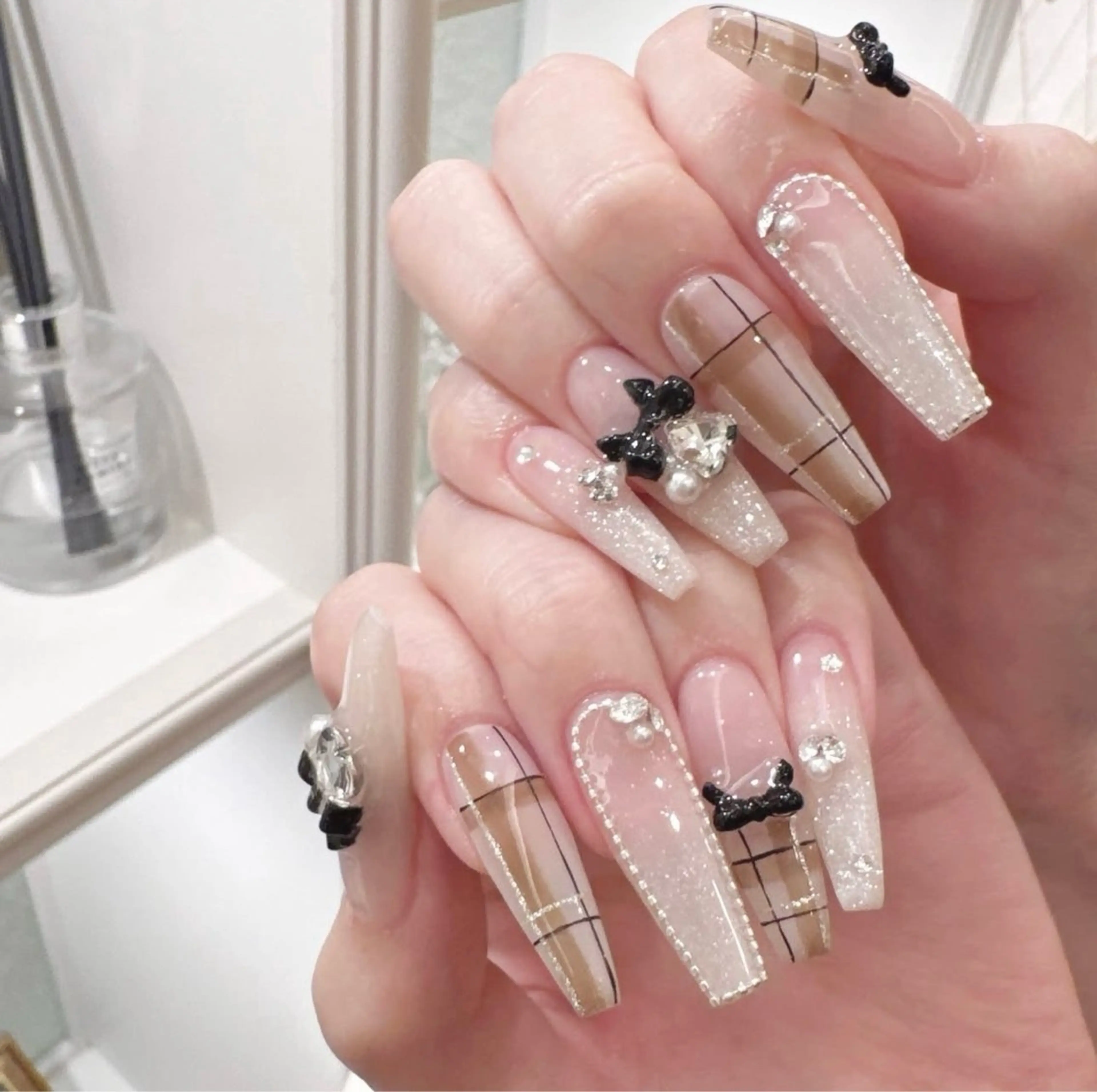 ネイル 韓国ネイル 持ち込み ニュアンスネイル ネイルチップ ハンドネイル TABI ANA.CHUOのネイルデザイン