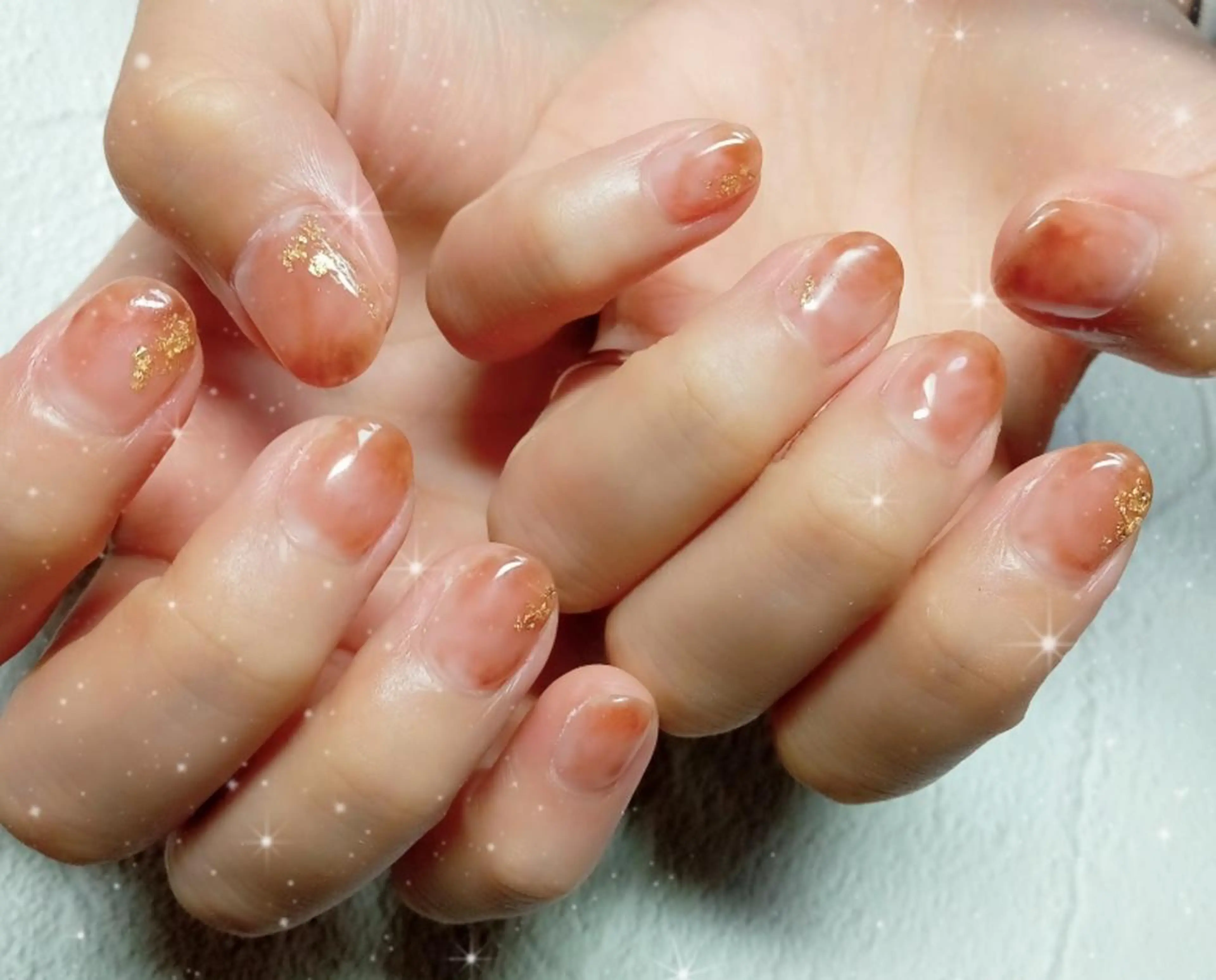 ネイル アートネイル クリアネイル キラキラネイル 韓国ネイル マグネットネイル ハンドネイル flure de neige yukiのネイルデザイン