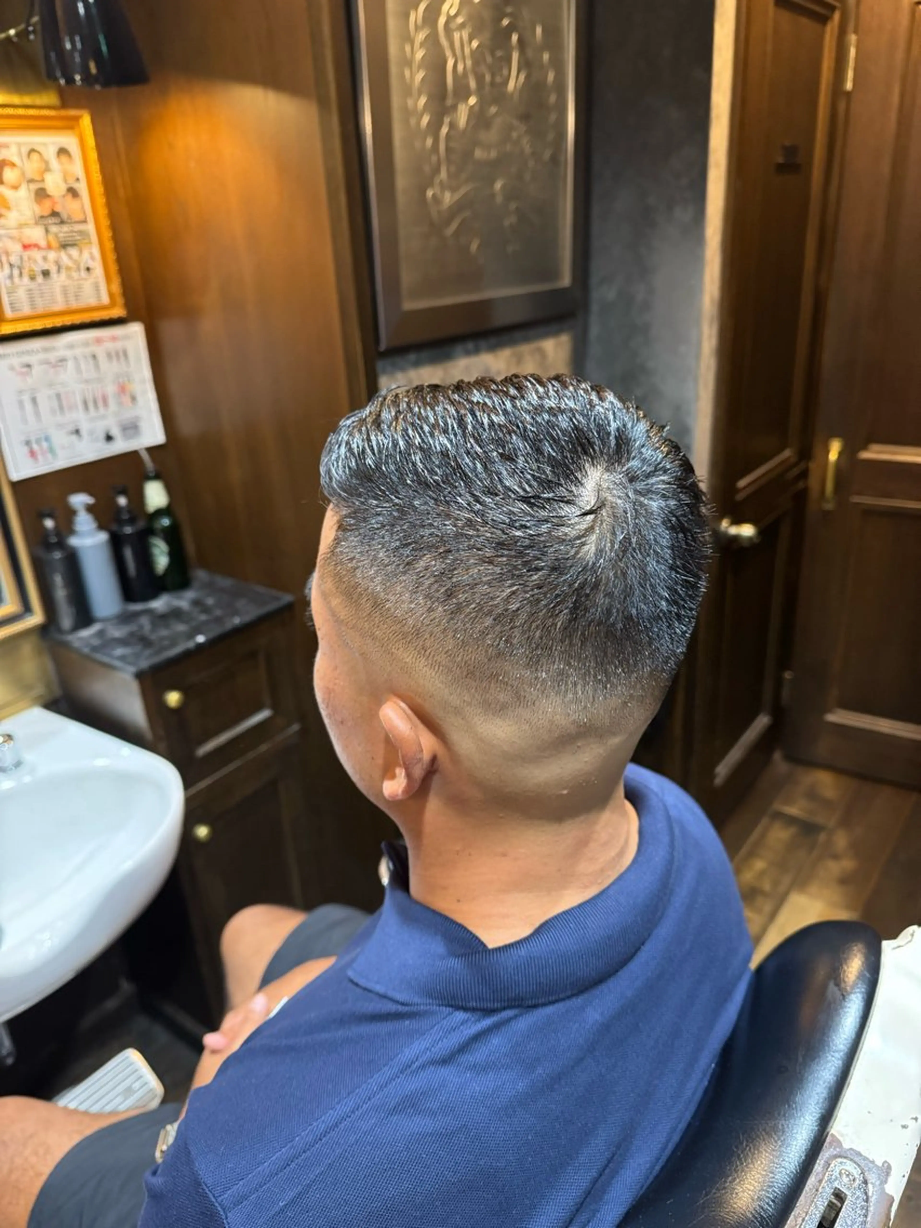 ショート メンズ HIRO GINZA barber shop 横浜店所属・ヒロ銀座　無料 フェード　細内のヘアスタイル