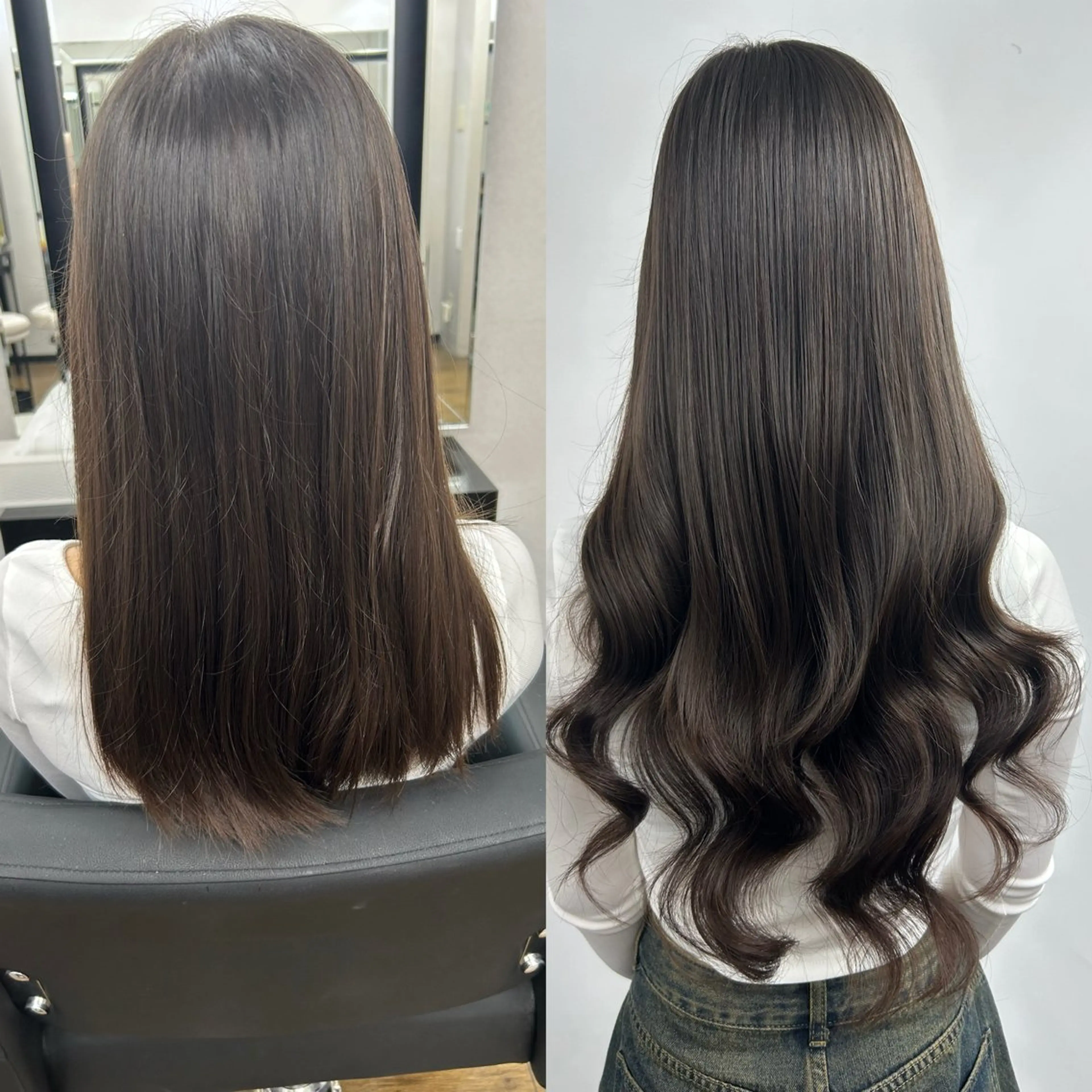 ロング シールエクステ ボブ エクステ ハイライト レイヤーカット カット パーマ エクステ ヘッドスパ alpha. カラーエクステ下妻のヘアスタイル