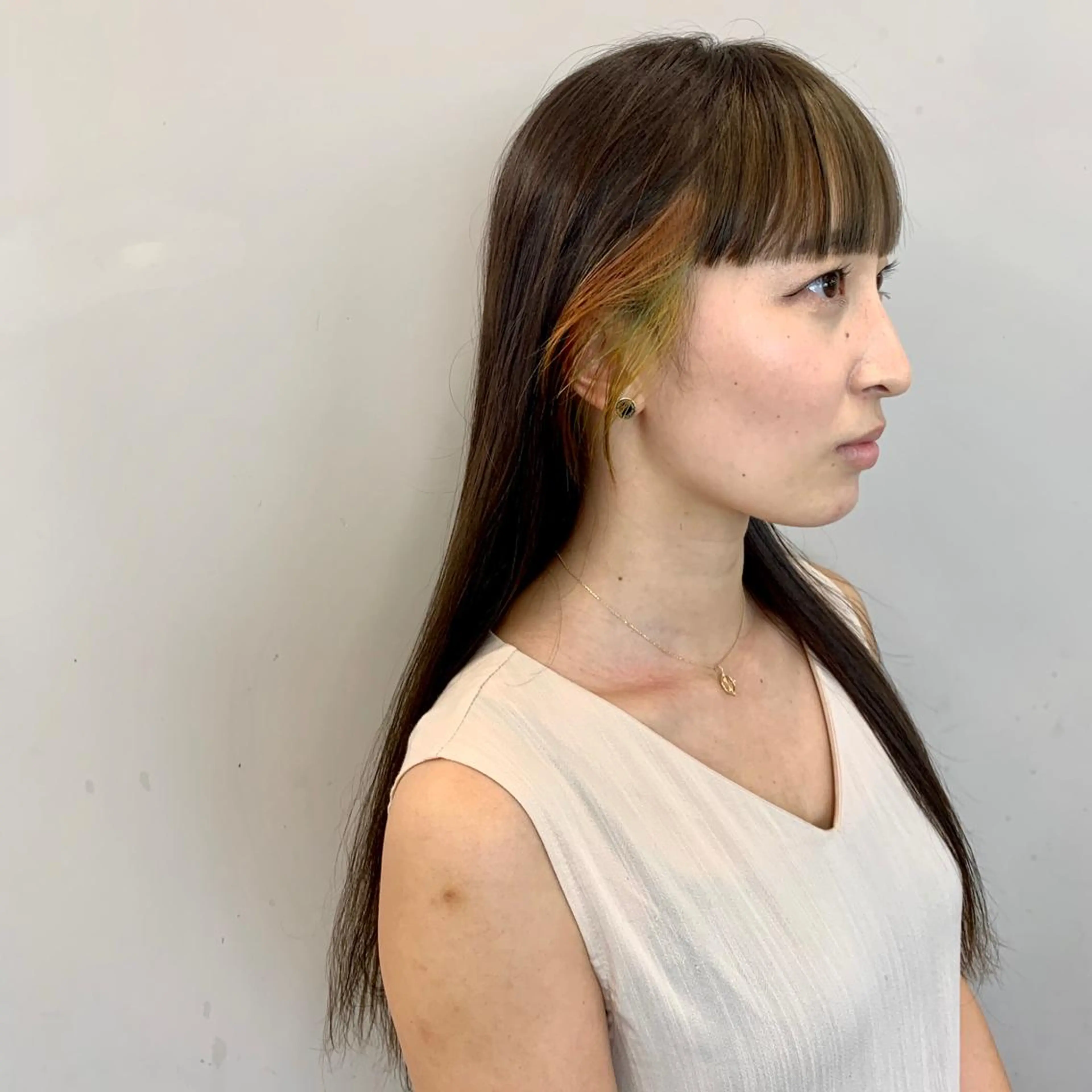 ロング ヘアカラー トリートメント 豊浦 翔太のヘアスタイル