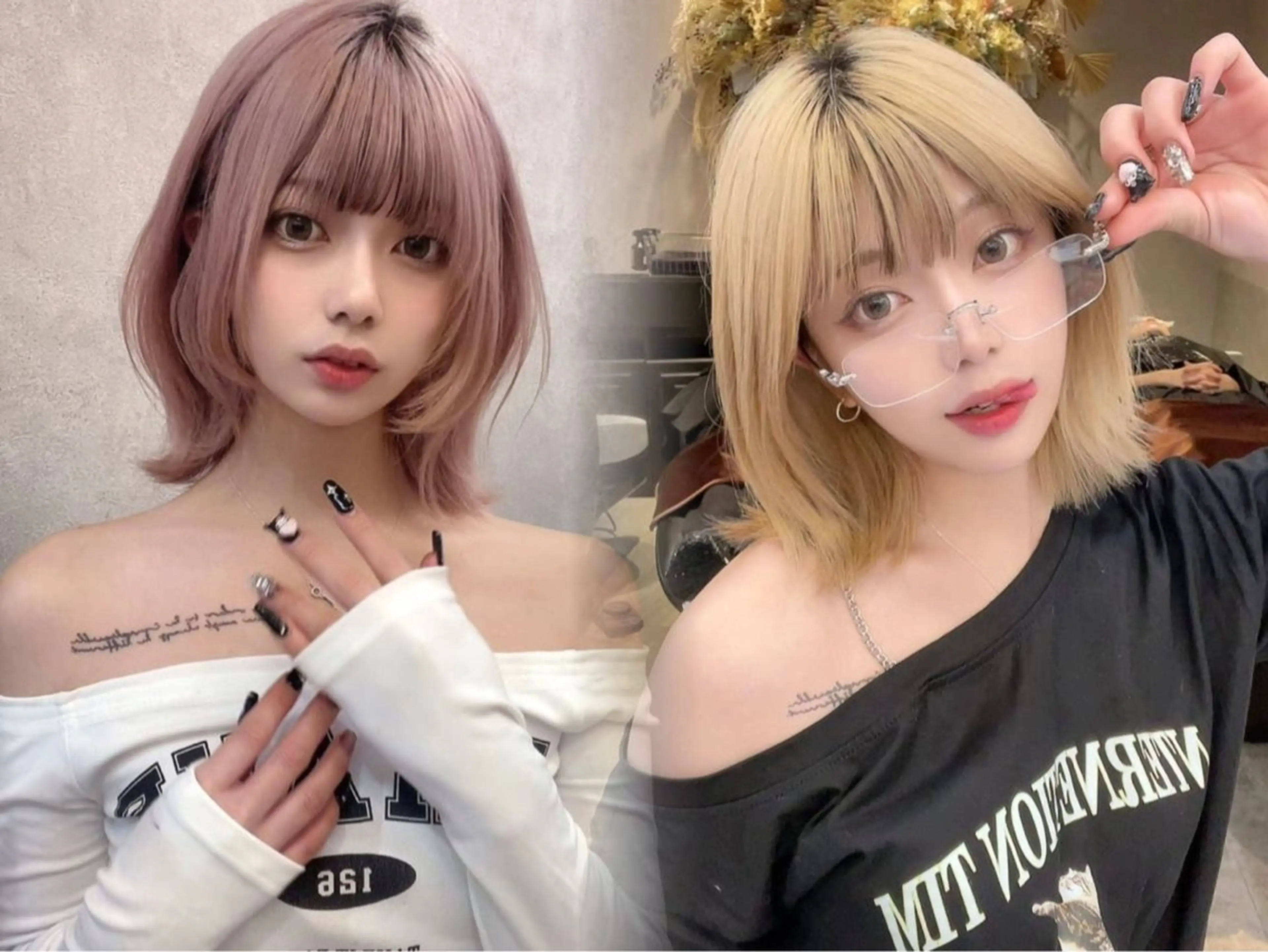 セミロング karin ボブハイトーンのヘアスタイル