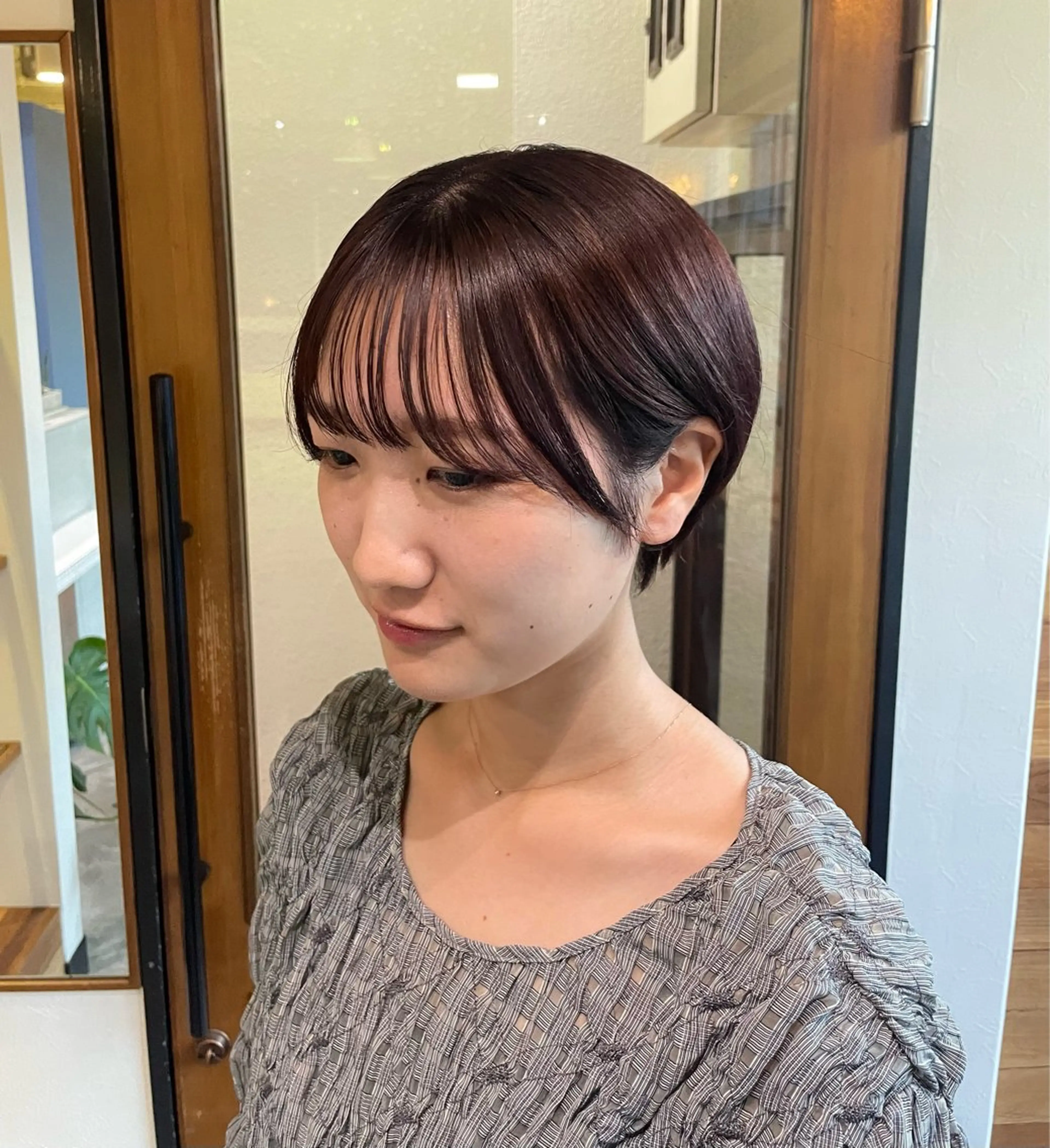 【透明感one color】赤みを抑えて柔らかい仕上がりに🍀(ブリーチなし)+トリートメントの写真