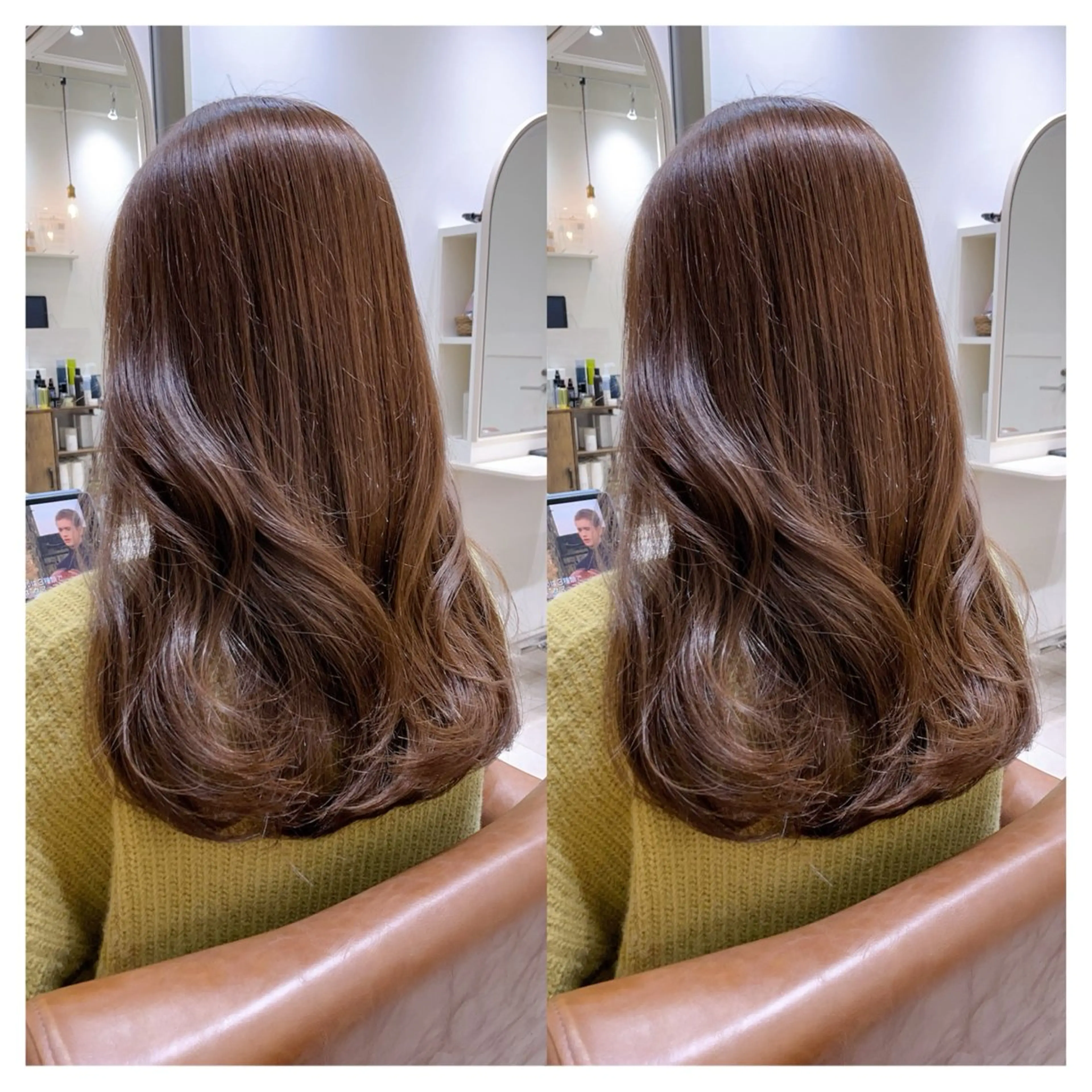 セミロング カラー カット ヘアカラー トリートメント 村山 茉衣のヘアスタイル