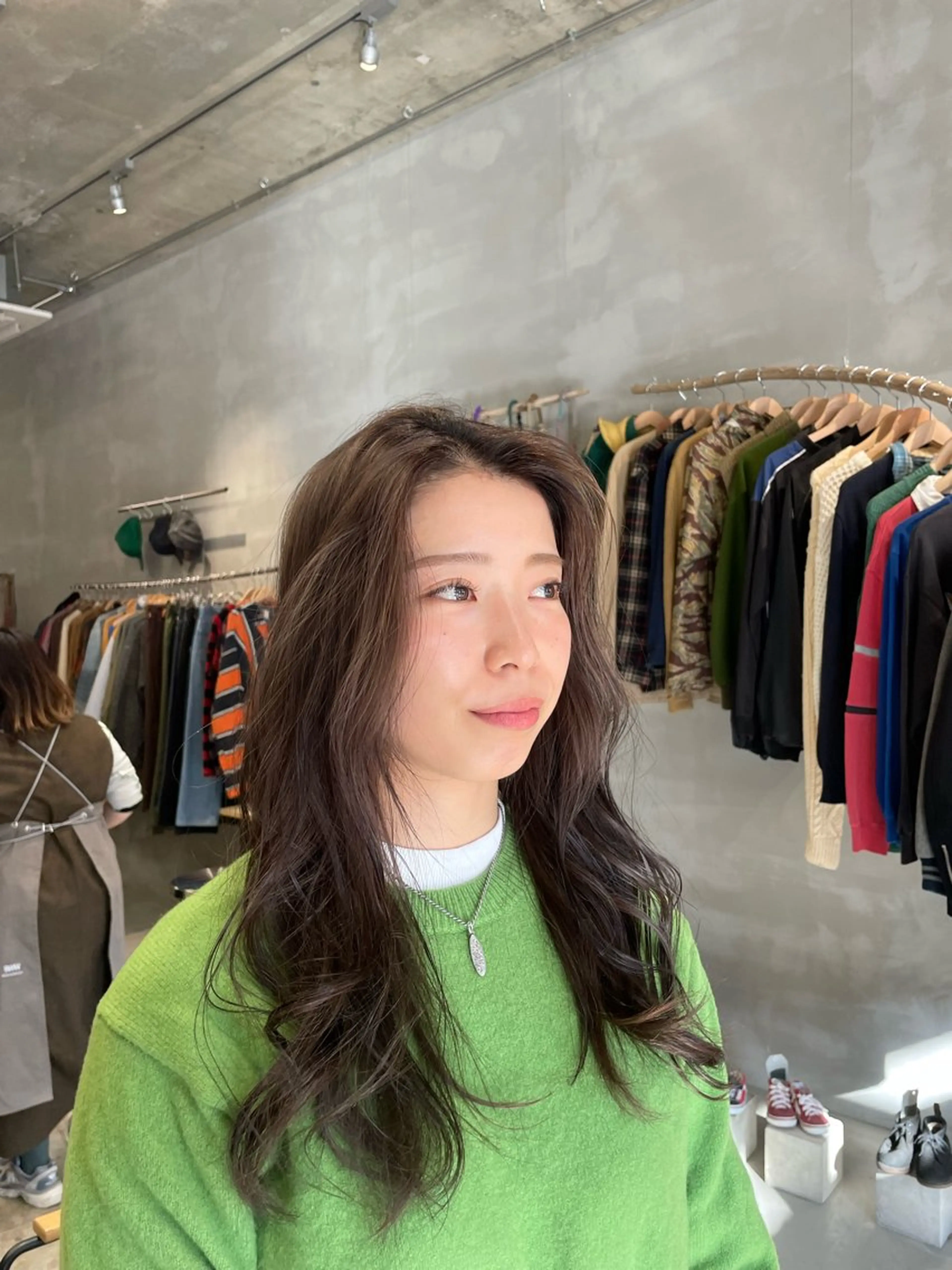 セミロング カラー 鮫島 竜海のヘアスタイル