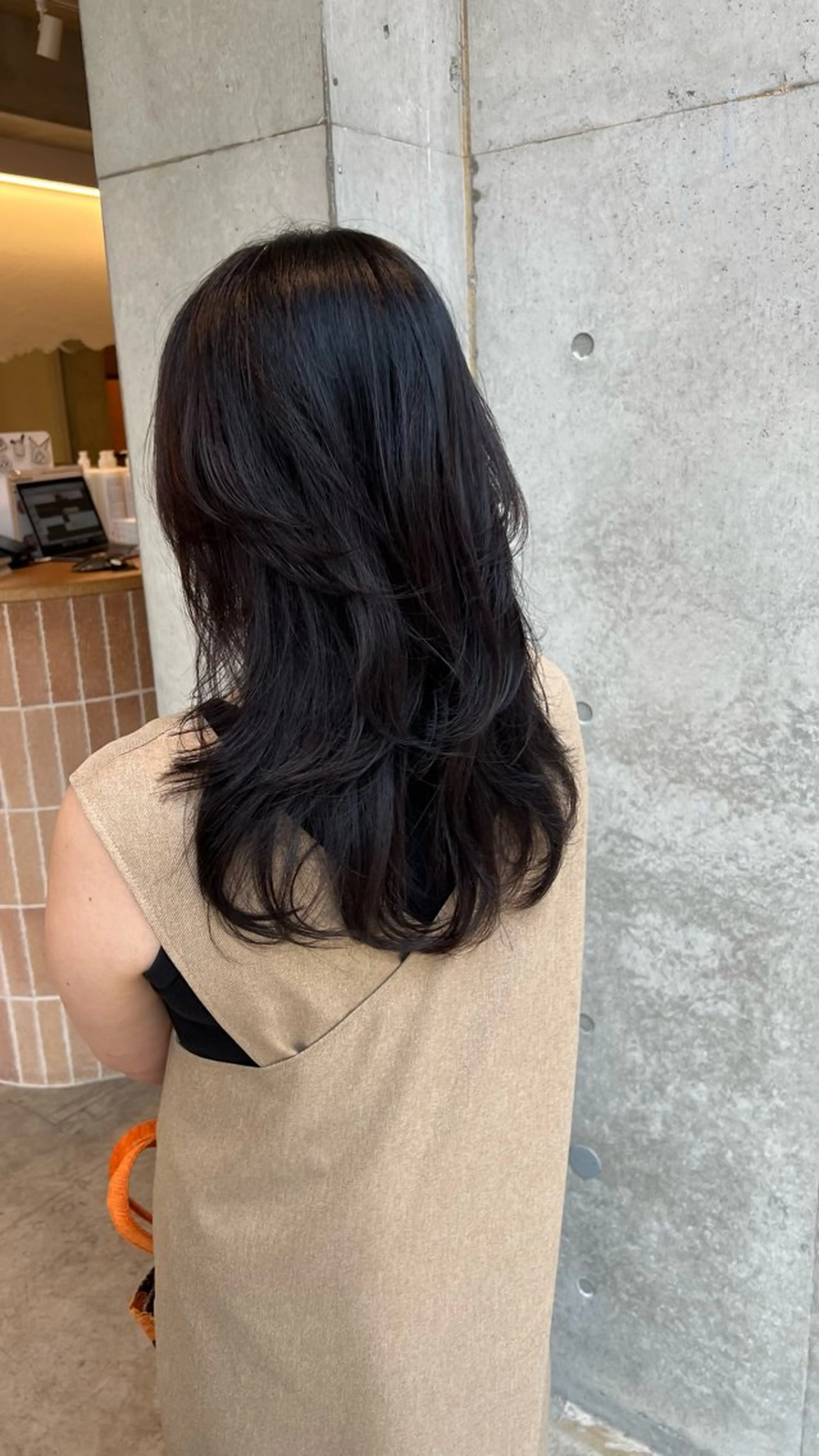ロング ロングレイヤー アッシュ 顔周りカット 韓国風ヘア レイヤーカット カット 誰よりも丁寧なカット 🍀小林輝のヘアスタイル