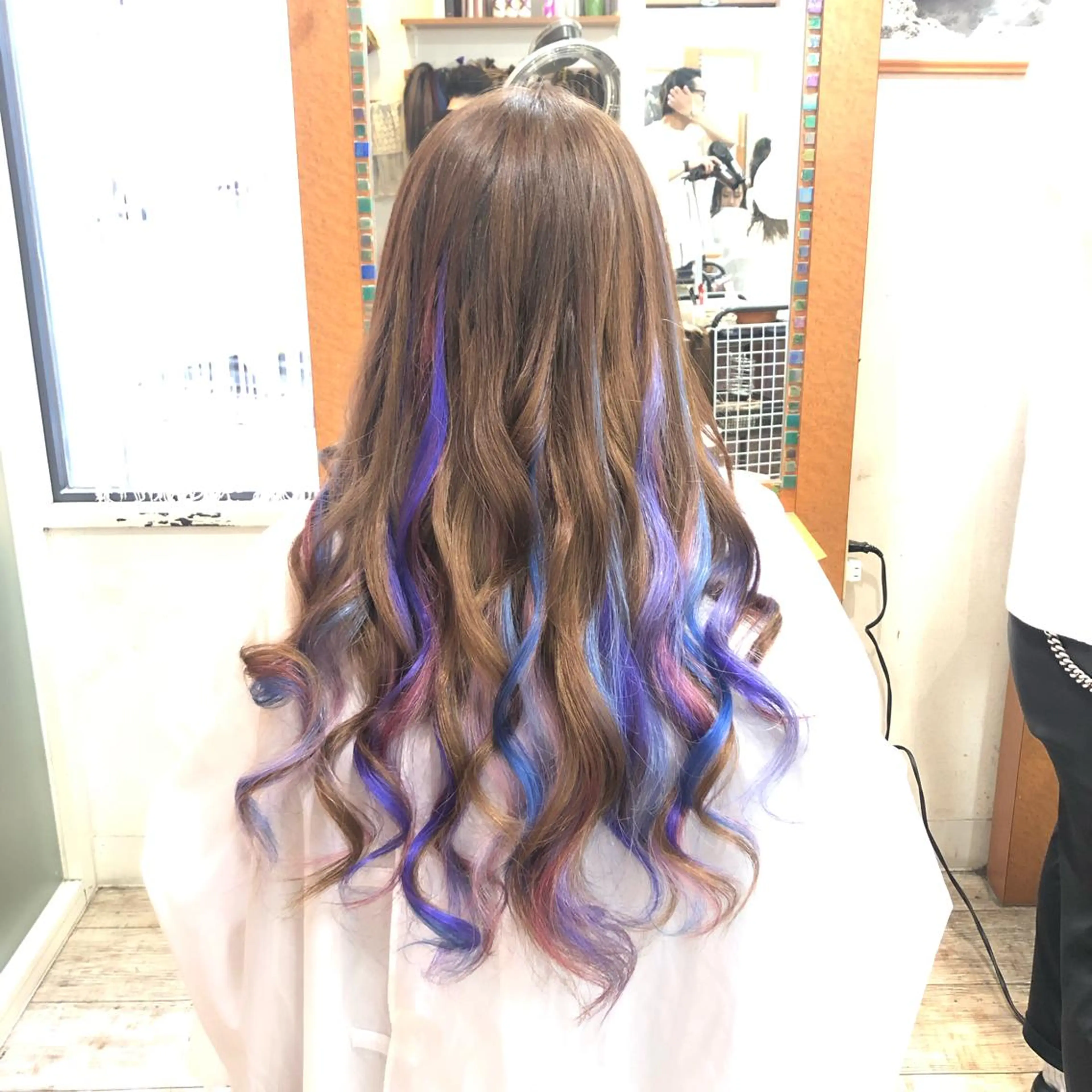 ロング カラー ヘアアレンジ ユニコーンカラー エクステ リピート指名no.1 /ruiのヘアスタイル