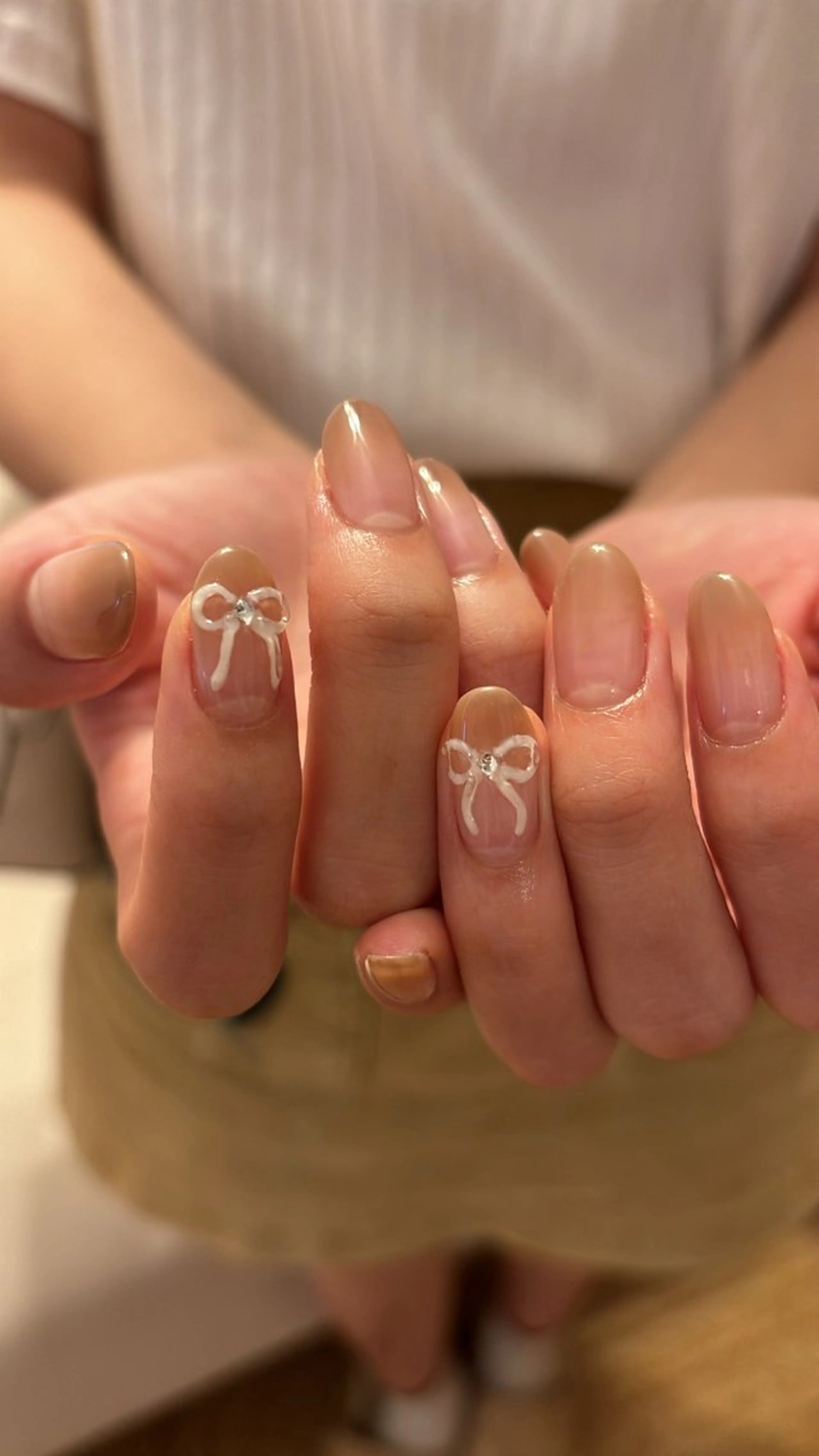 ネイル ぷっくりネイル リボン Nail salon RAVE所属・Kinjo Shionのネイルデザイン