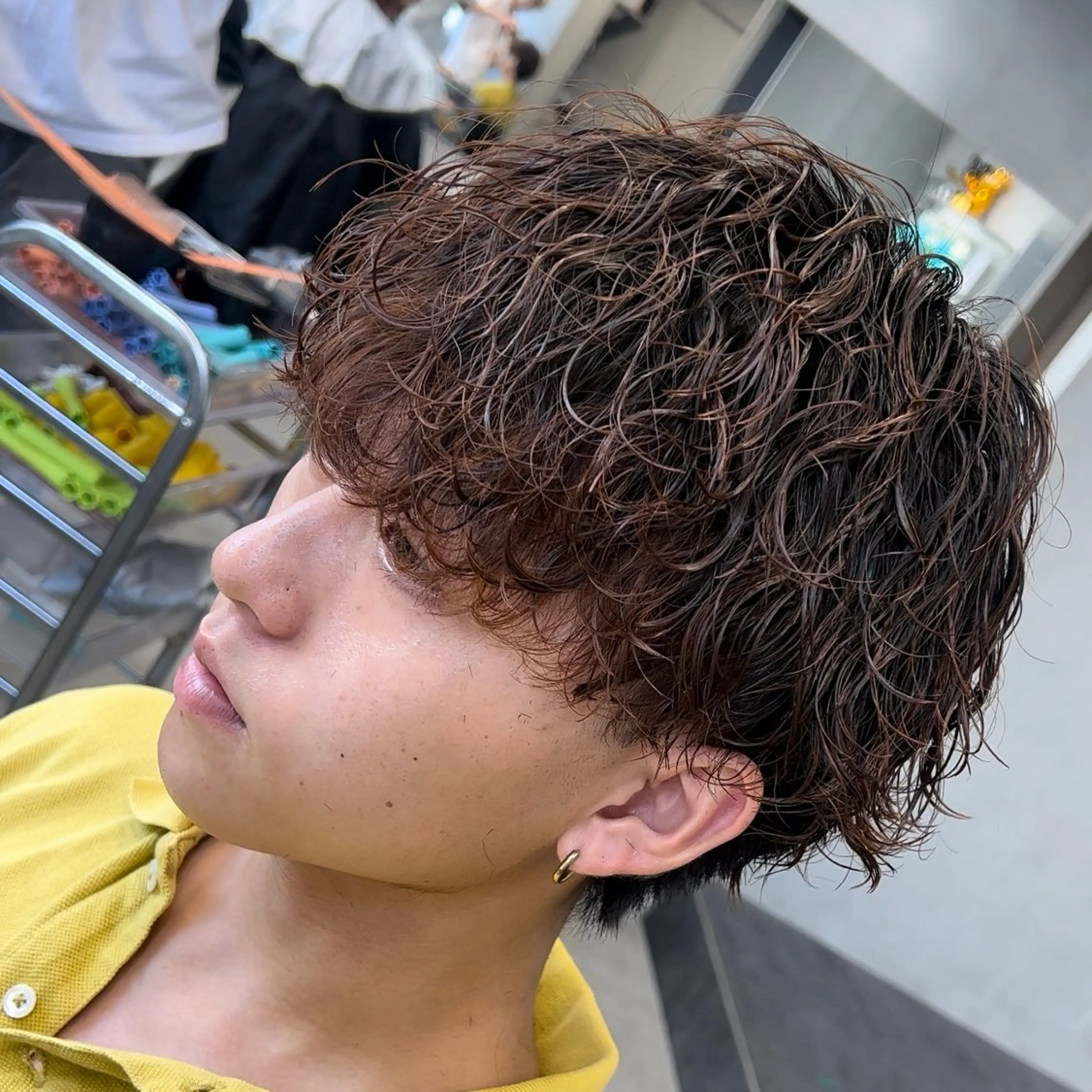 ショート パーマ メンズ 波巻きパーマ 松下 友希 【fifth】のヘアスタイル