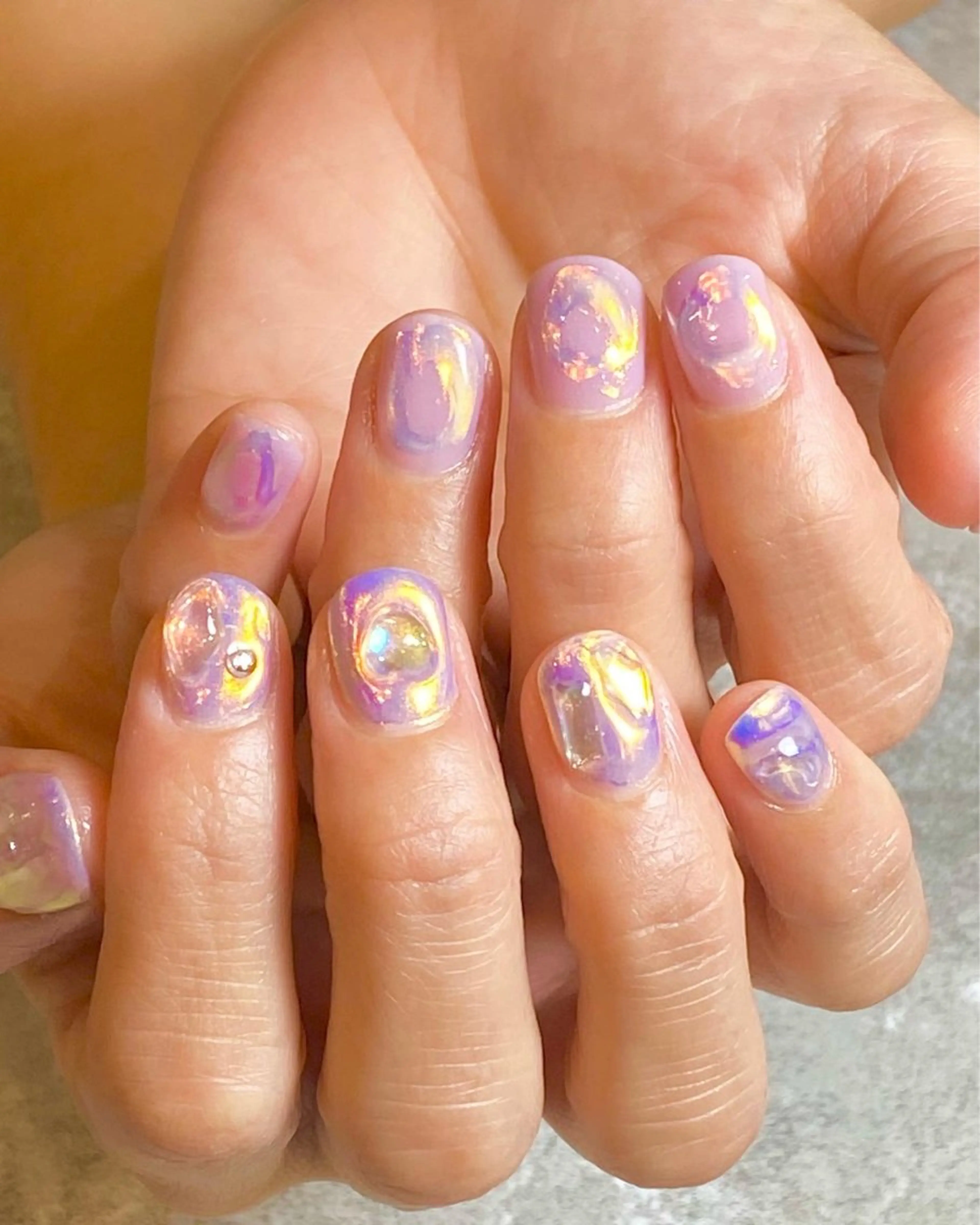 ネイル オーロラネイル ぷっくりネイル Narumi nailのネイルデザイン