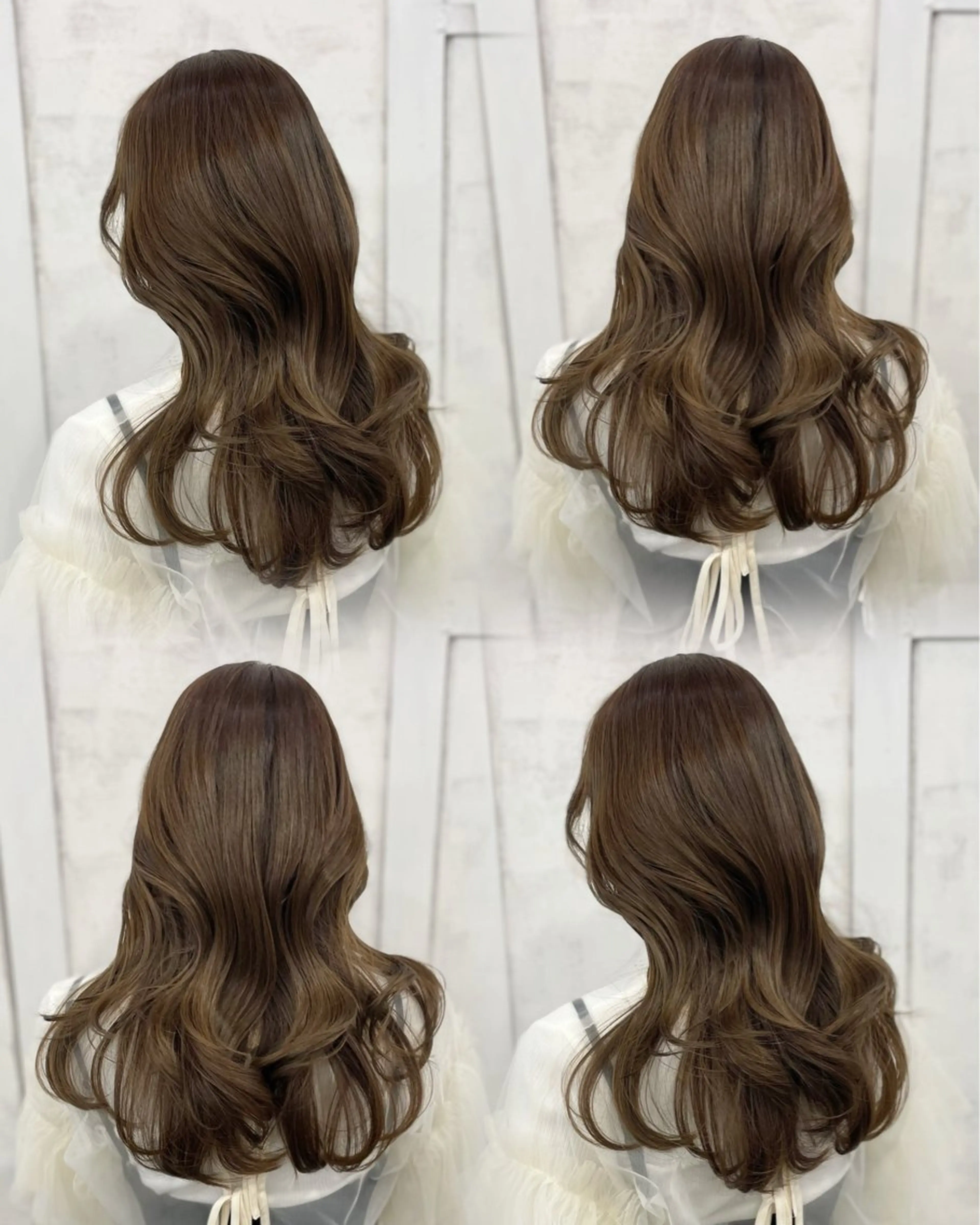 セミロング レイヤーカット ヘアカラー トリートメント タニ トモのヘアスタイル