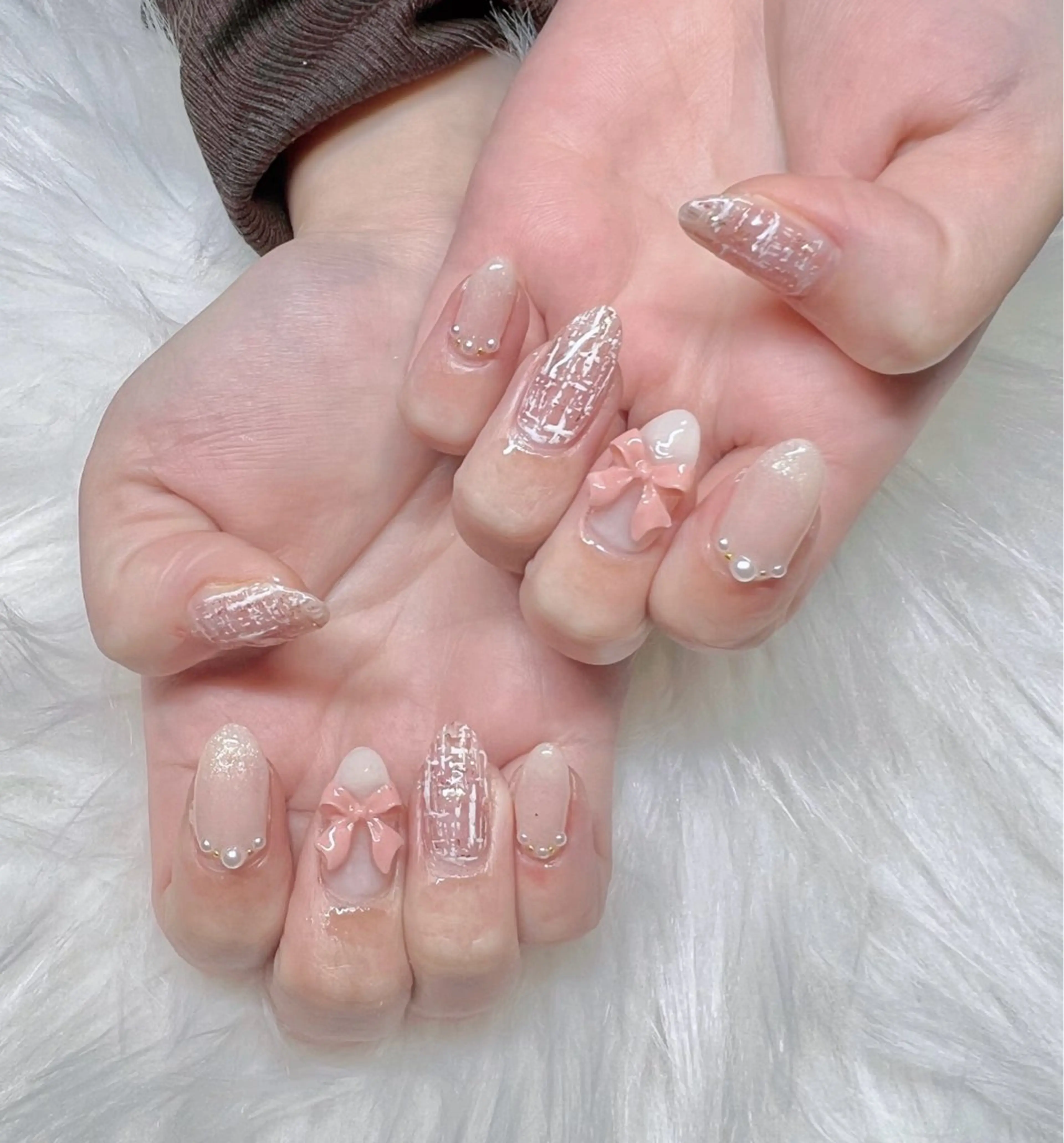 ネイル ツイードネイル ハンドネイル CHARME 〔RINA〕のネイルデザイン