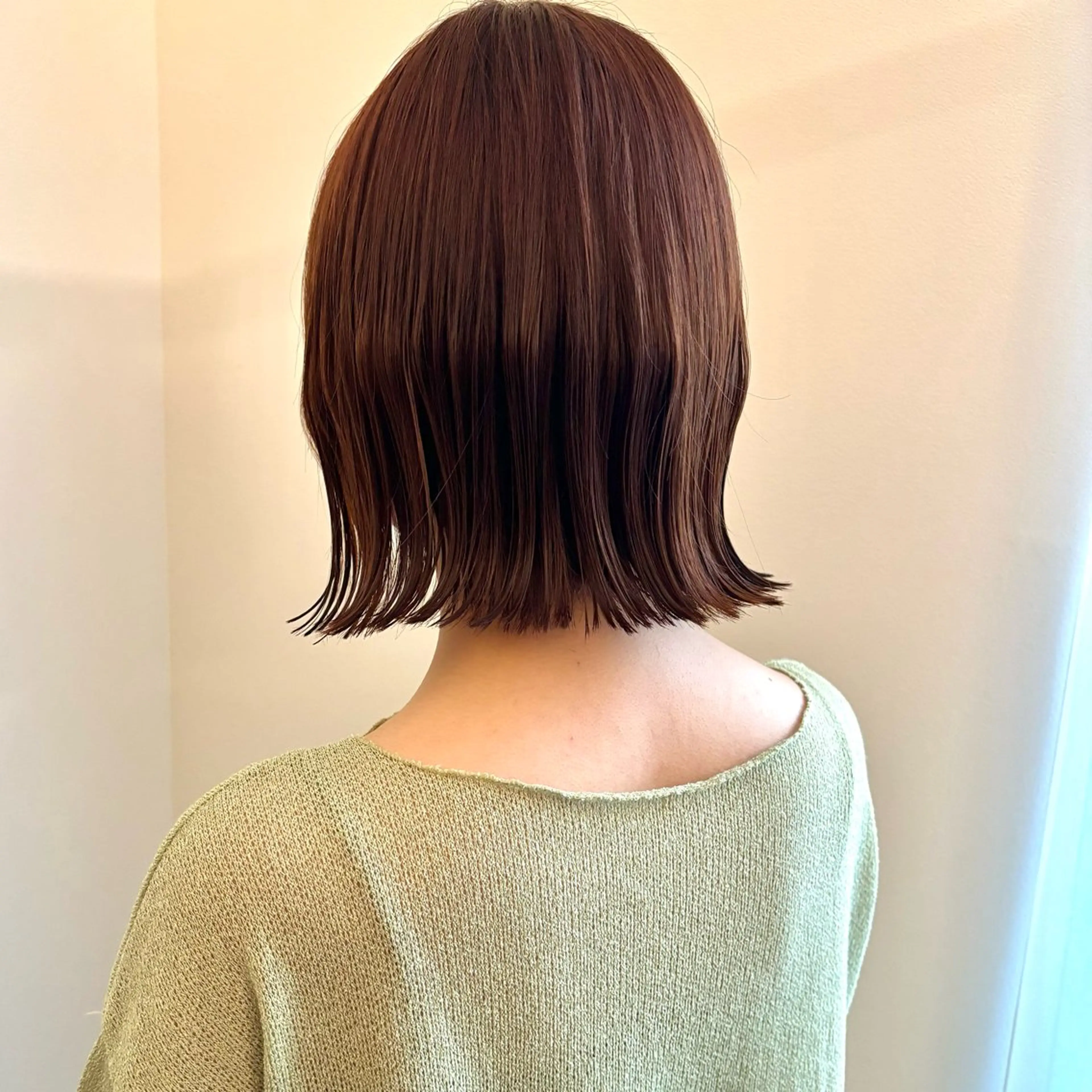 ショート カラー 切りっぱなしボブ ボブ Apero【アペロ】所属・パーマ/暖色/ボブ イワタテ🇰🇷のヘアスタイル