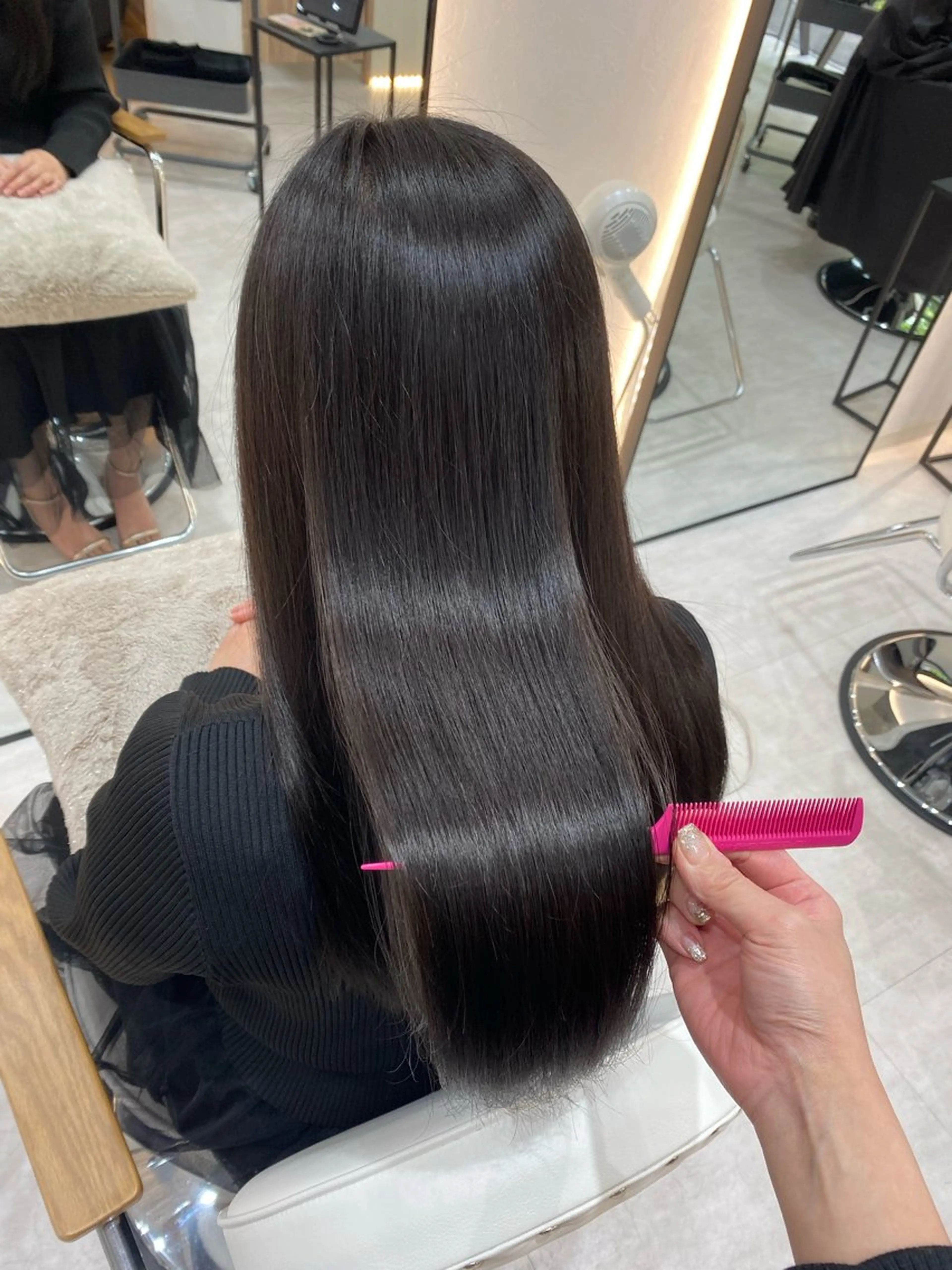 ロング カット ヘアカラー トリートメント 博多美容室♡ 髪質改善/艶カラーのヘアスタイル