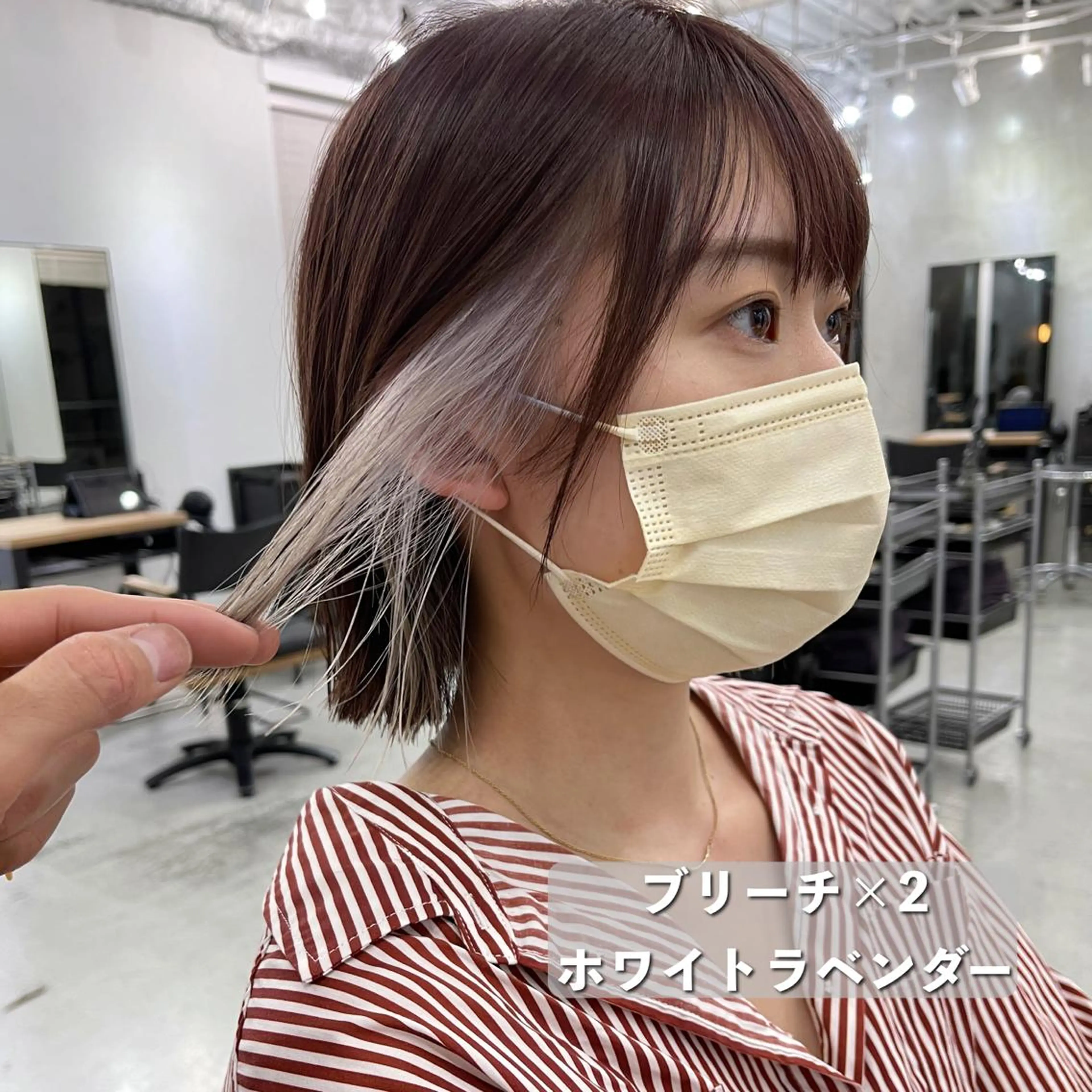 ショート カラー ベージュカラー ブリーチ ホワイトベージュ ブリーチダブルカラー 【koide】のヘアスタイル