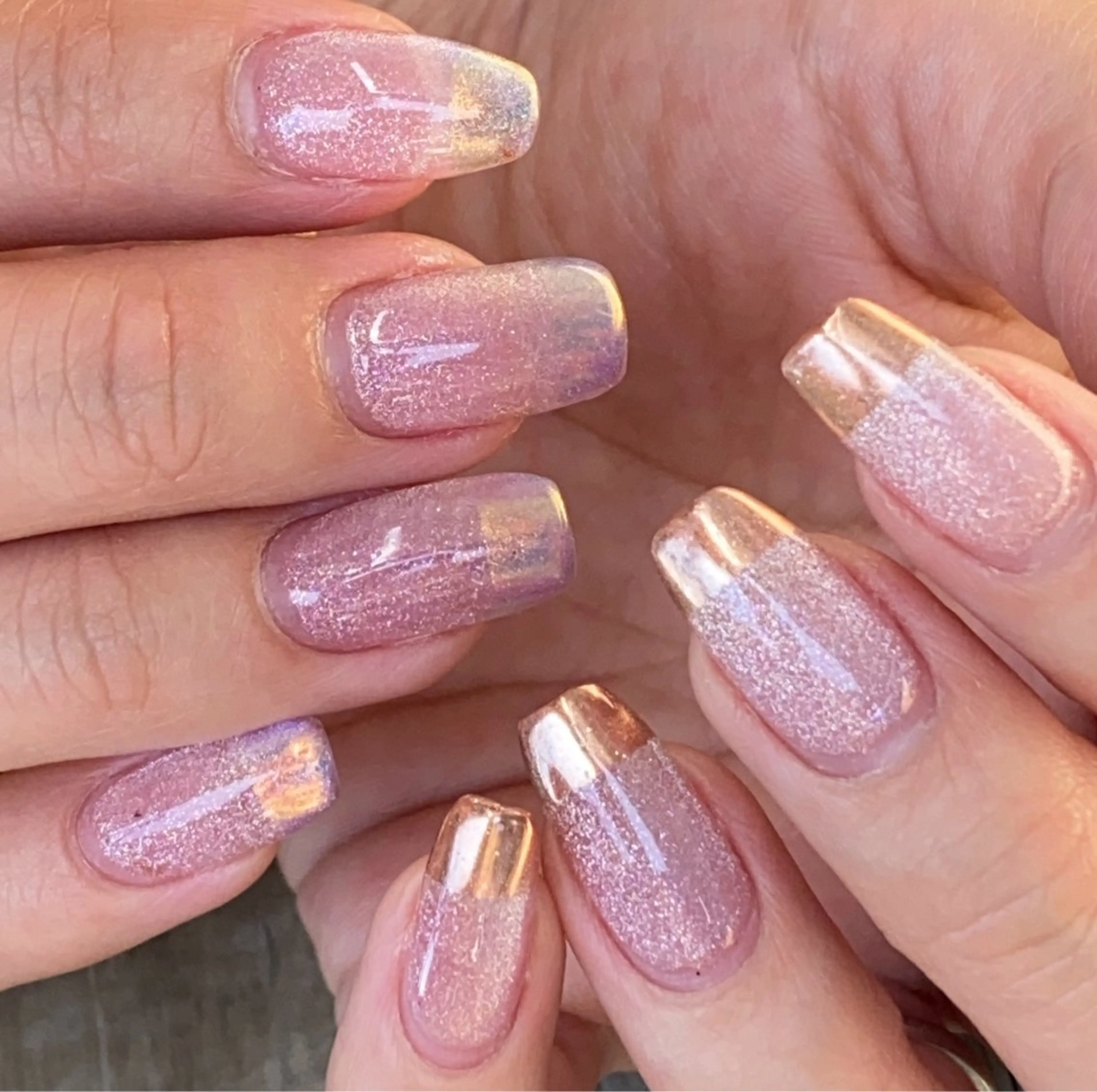 ネイル オーロラネイル フレンチネイル マグネットネイル ミラーネイル ハンドネイル Narumi nailのネイルデザイン