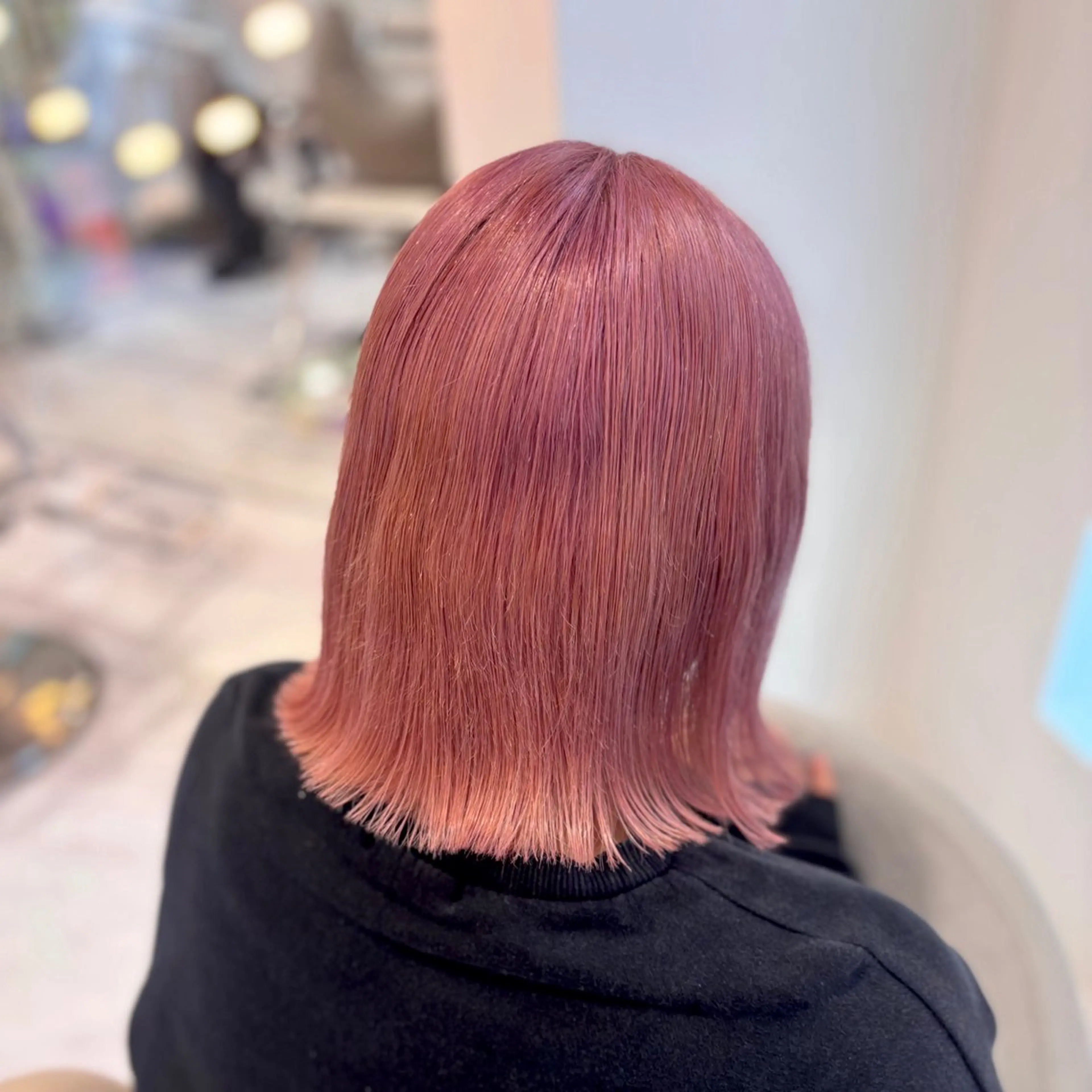 ミディアム カラー ハイトーンカラー ボブ カット ヘアカラー Ayu🍯/名駅/ブ リーチカラー/ヘアメのヘアスタイル