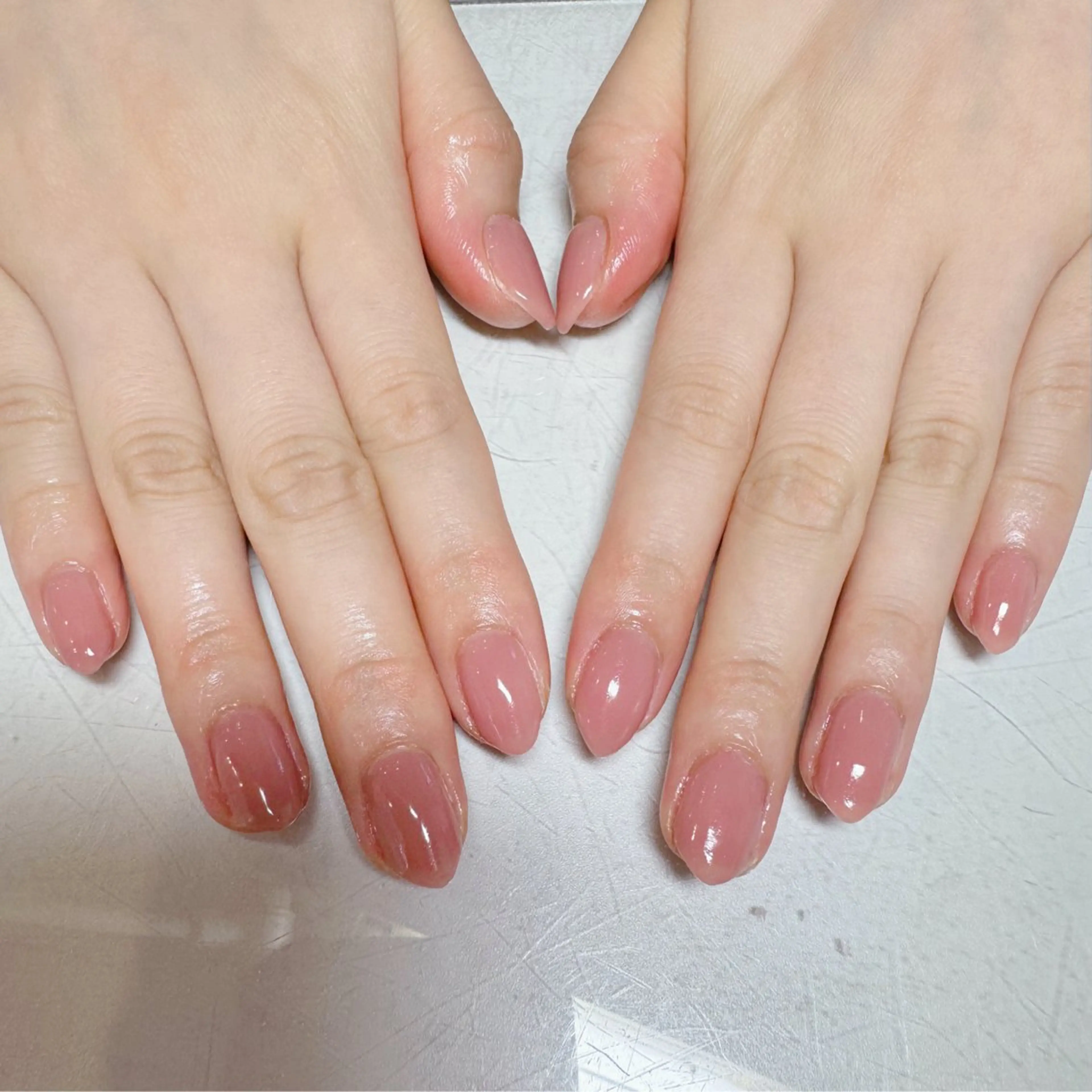 ネイル ピンク mieux nail aireiのネイルデザイン