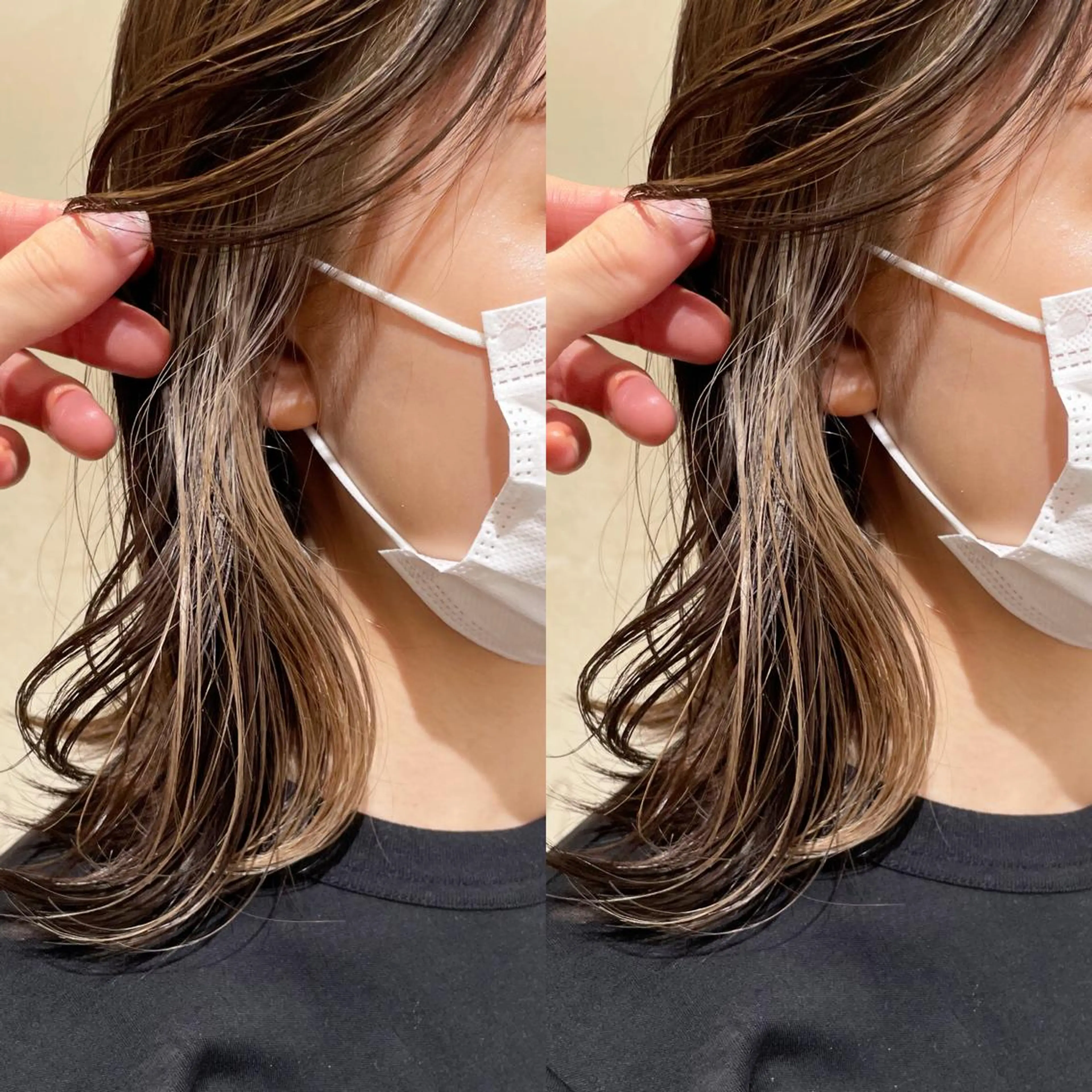 ミディアム 大人上品な ハイライト🪄イワヤのヘアスタイル