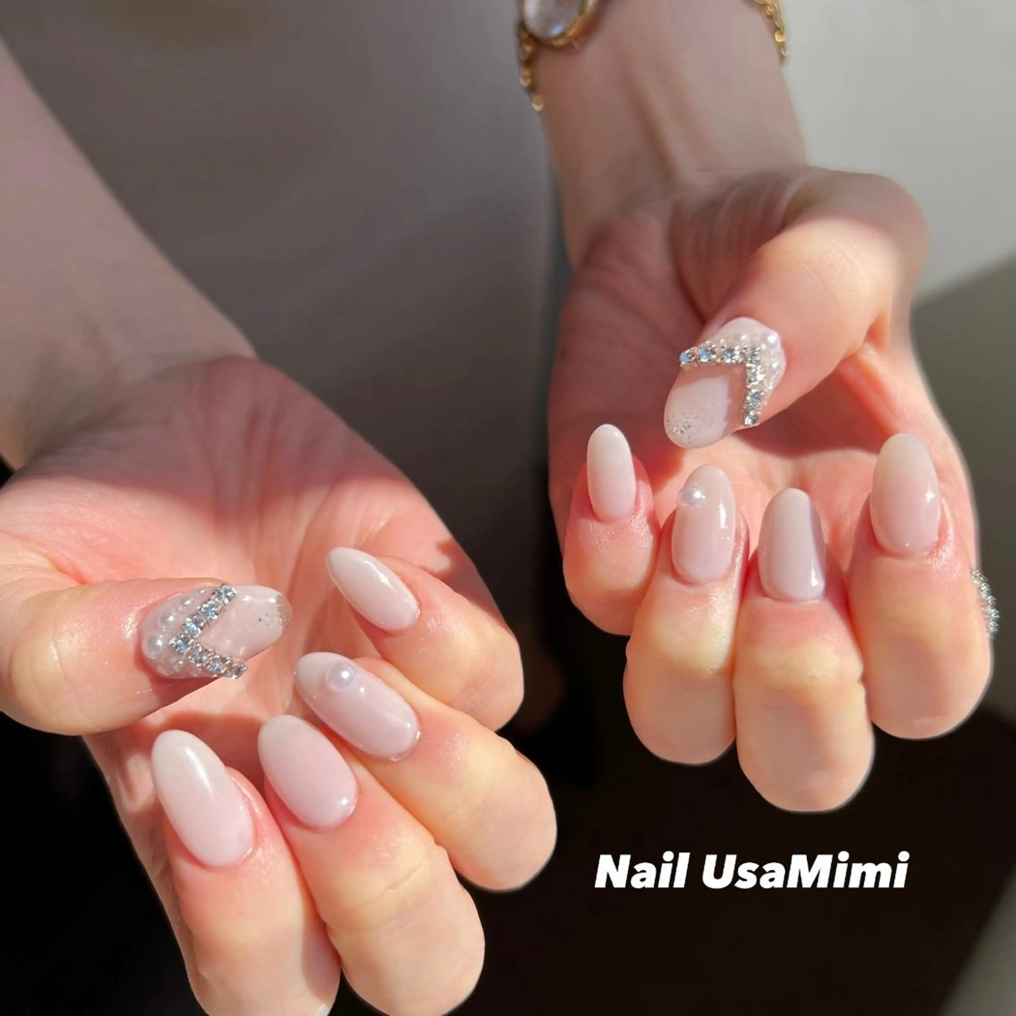 ネイル クリアネイル フットネイル ジェルネイル マグネットネイル 持ち込み 本町ネイルNail UsaMimiのネイルデザイン