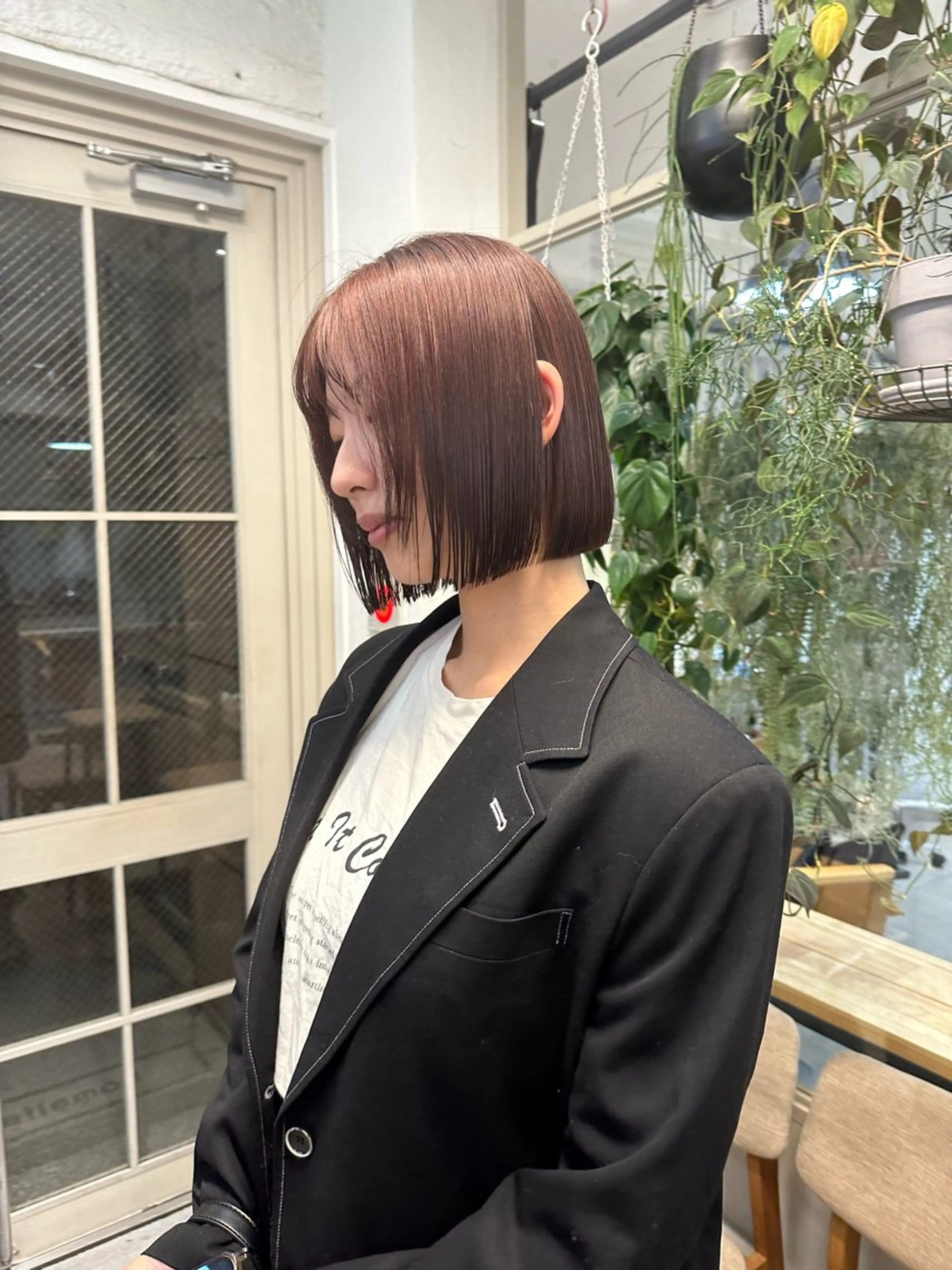 ショート カラー ブリーチ ハイトーンカラー ブリーチなしカラー ボブ カット 縮毛矯正 トリートメント REINA☁️透明感 カラー/ぷつっと♡のヘアスタイル