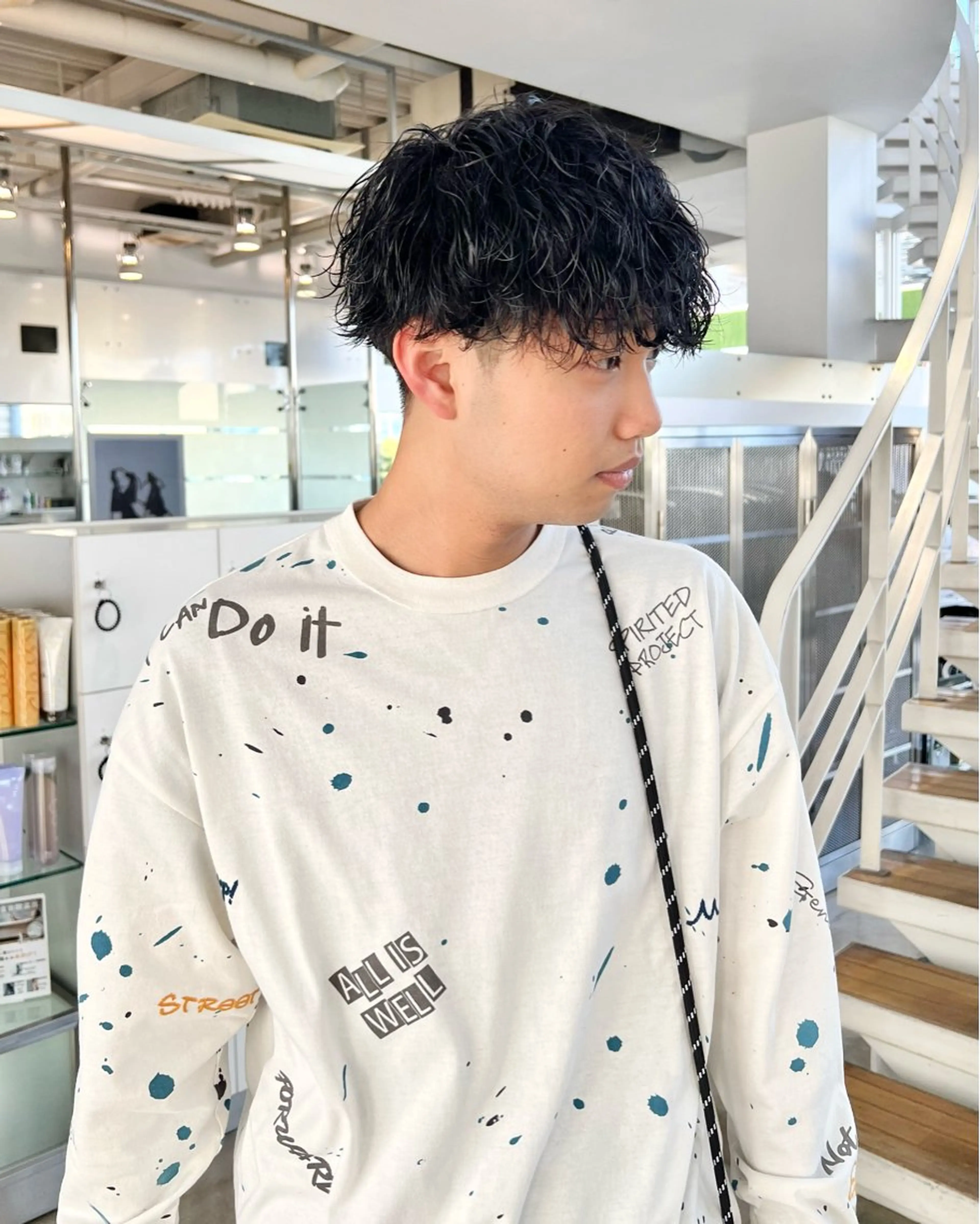 カラー パーマ メンズ BLANCO tre's メモリアル所属・カラーモデル募集中／  ︎︎どまつひなのヘアスタイル