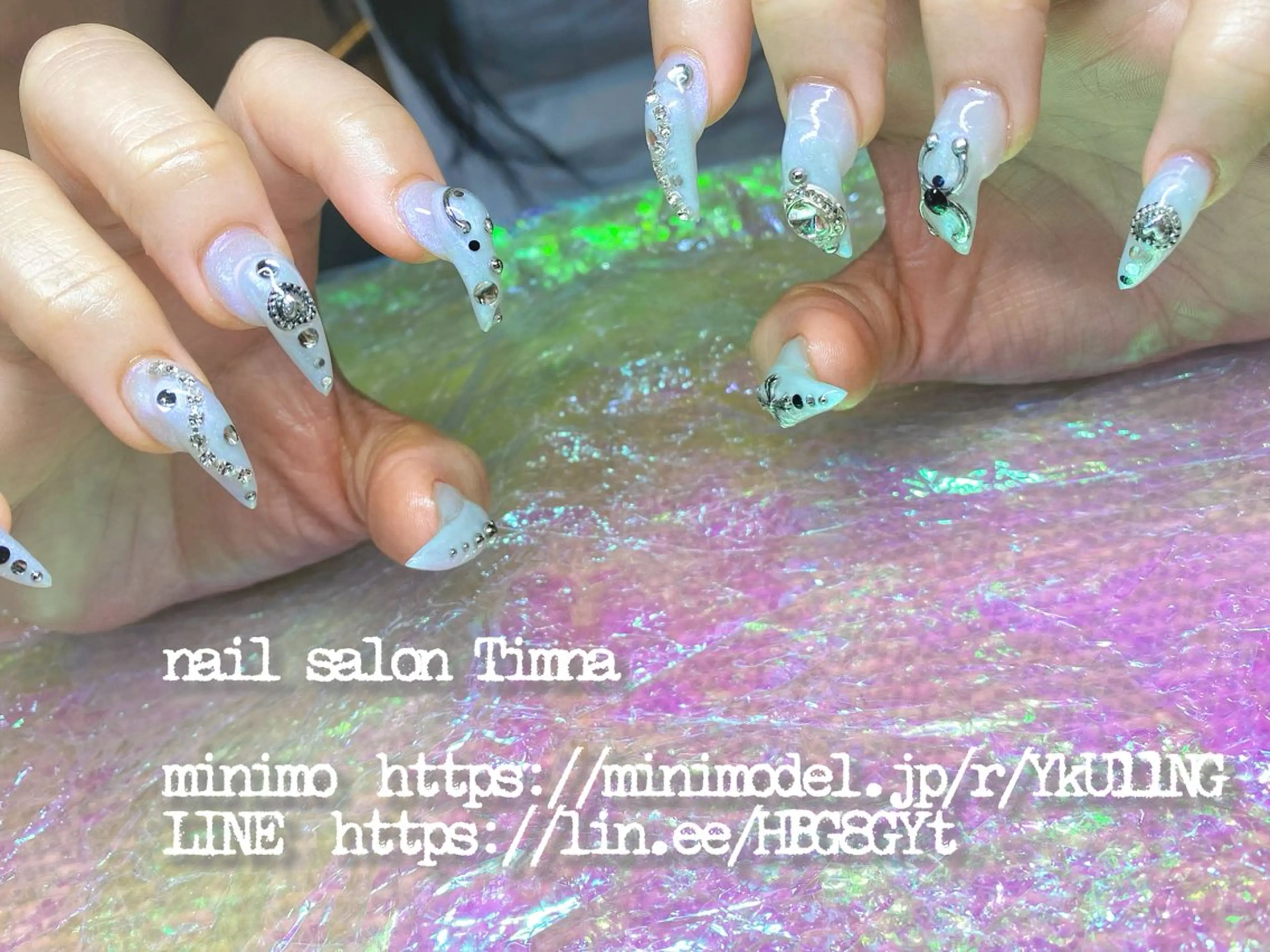 ロング ハンドネイル NAILSALON 🍔Timna🍟のネイルデザイン