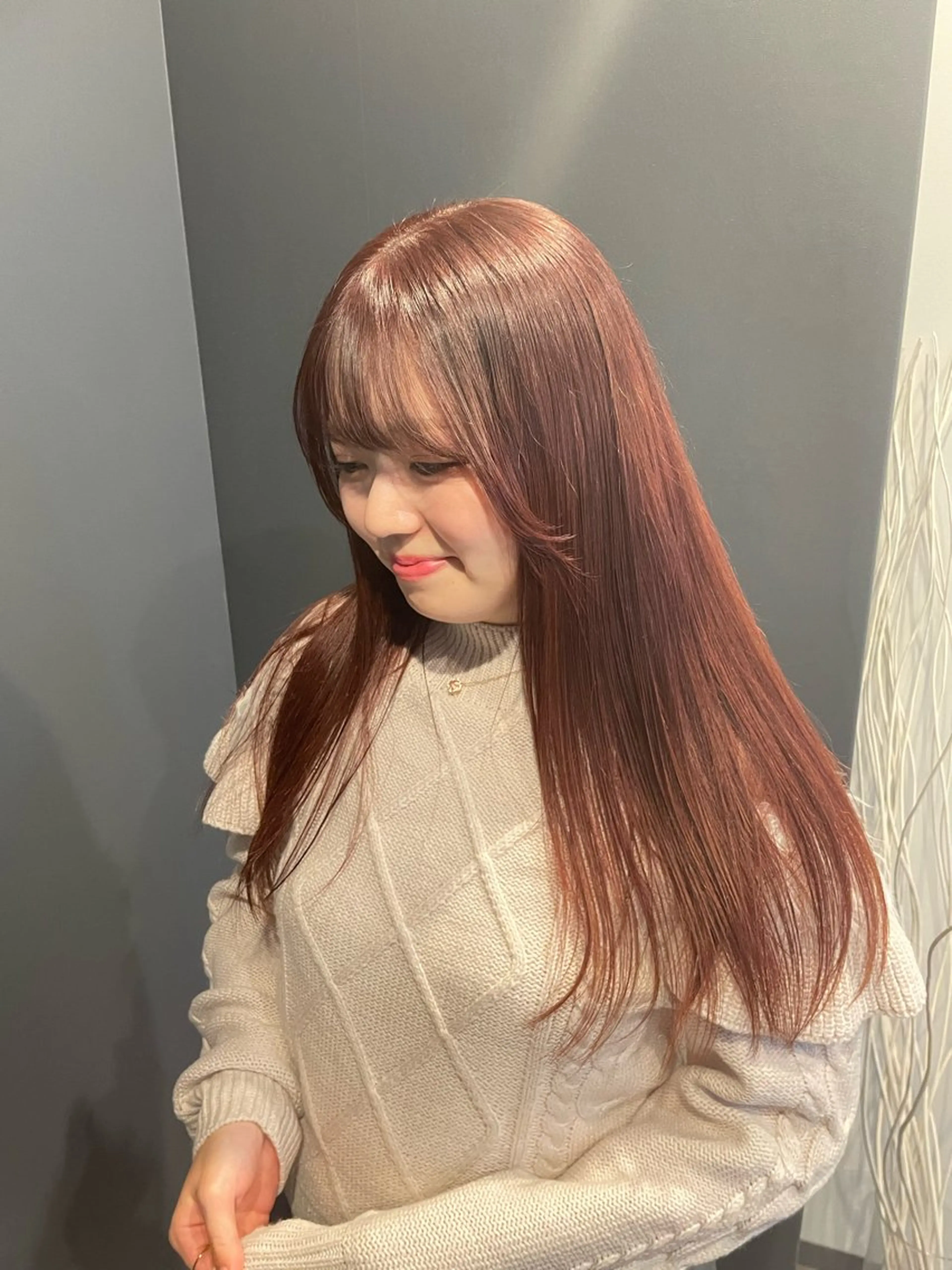 ロング ヘアカラー 宮城 萌のヘアスタイル