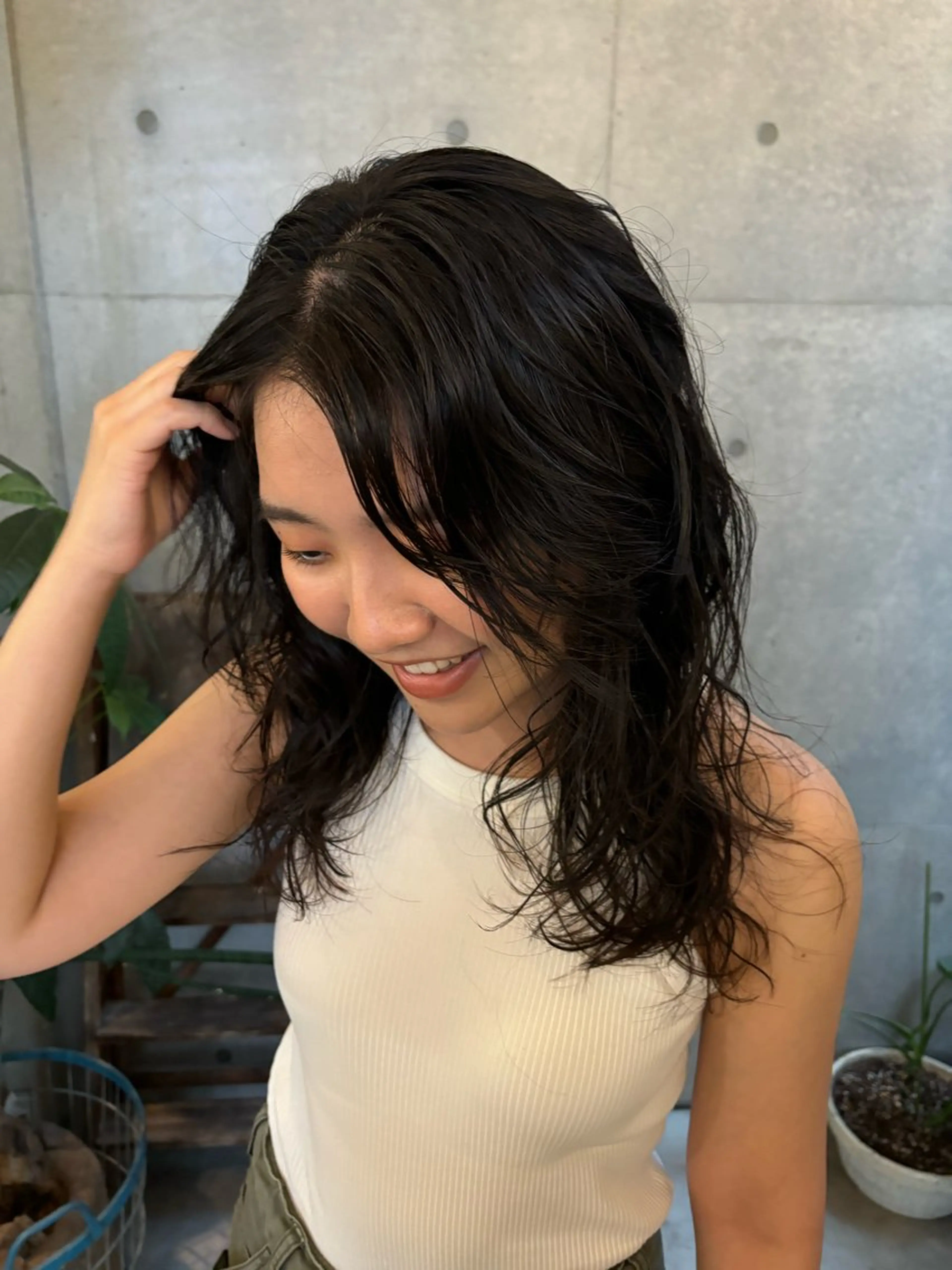 セミロング パーマ Door代官山所属・詩織/パーマ /代官山のヘアスタイル