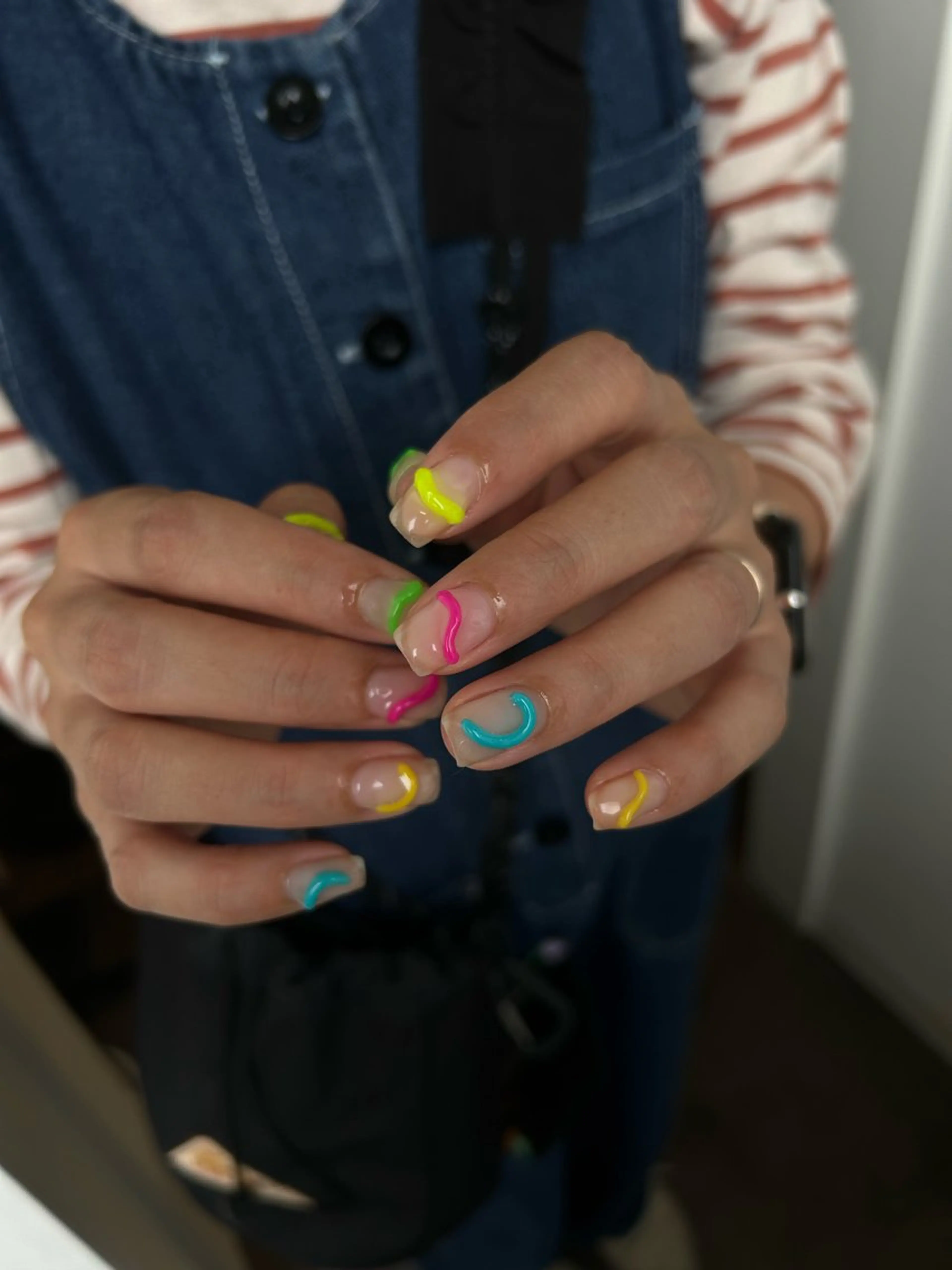 ネイル クリアネイル 韓国ネイル ハンドネイル nail salon ideal所属・ideal wakanaのネイルデザイン