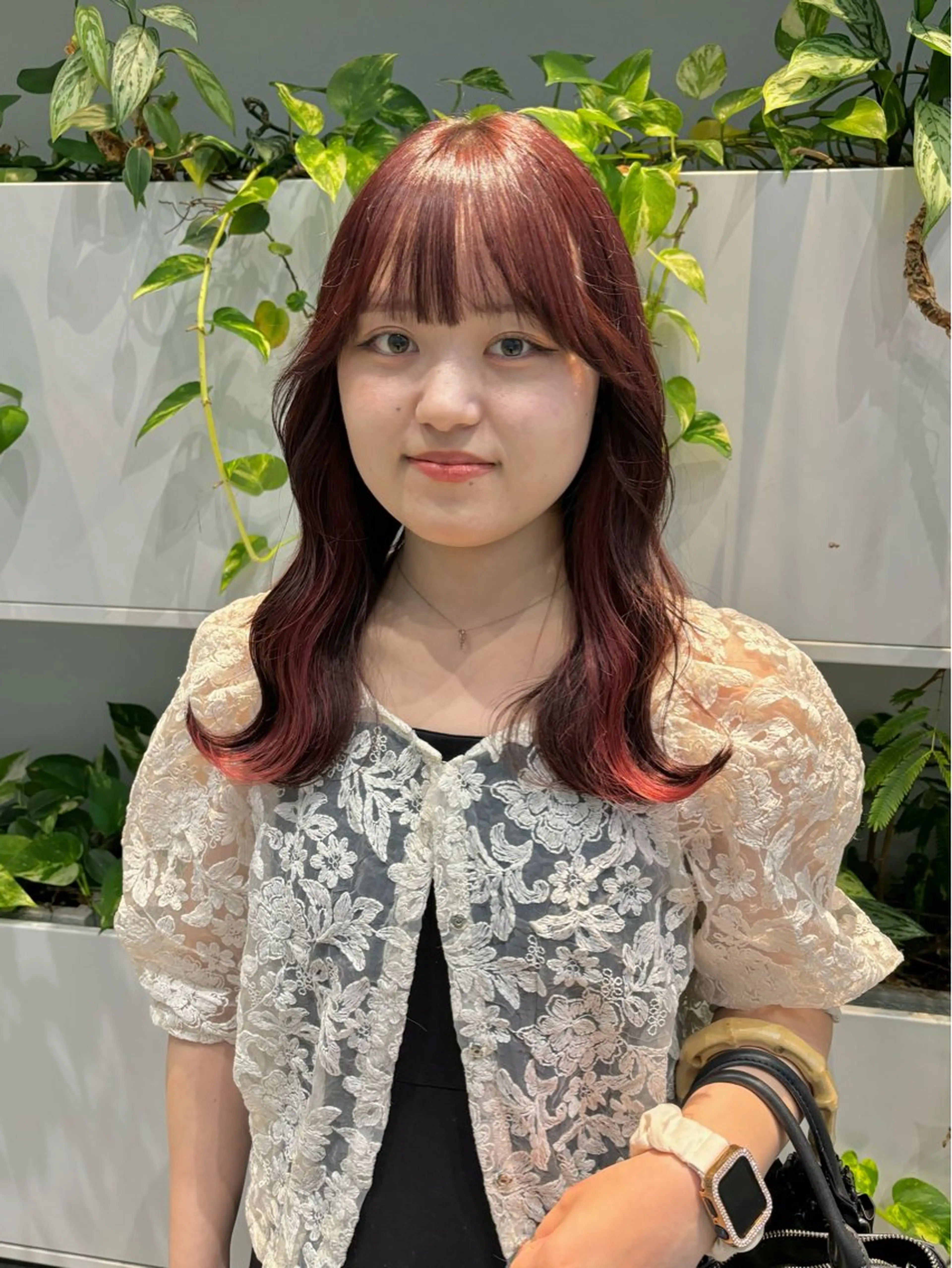 ミディアム カラー ベージュカラー ブラウンカラー イヤリングカラー ピンクカラー ピンクベージュ ヘアカラー くさかみさき🌼暖色 /韓国風/オタク🌼のヘアスタイル