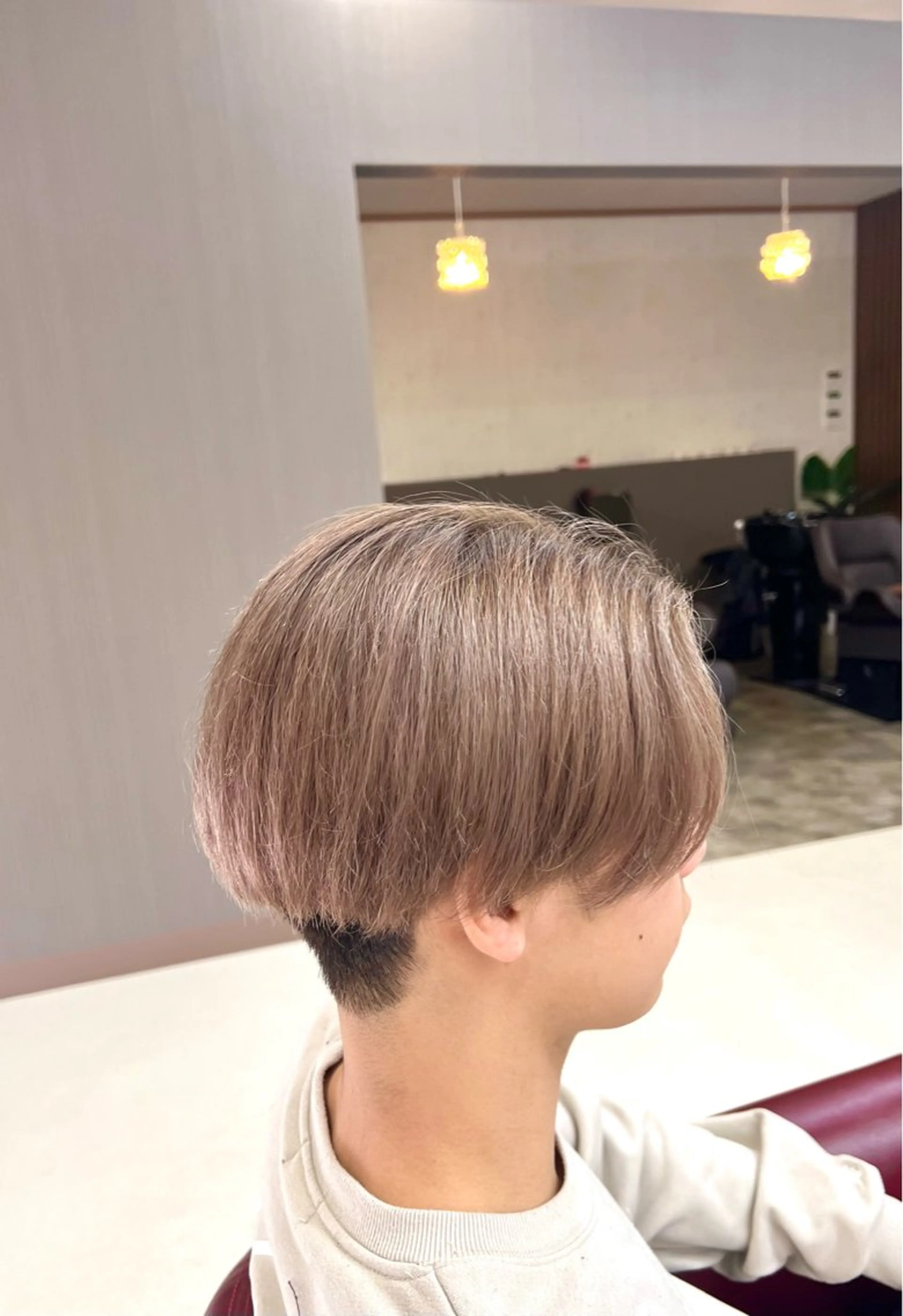 ショート カラー メンズ グレージュ ミルクティーグレージュ KEN 🌟のヘアスタイル