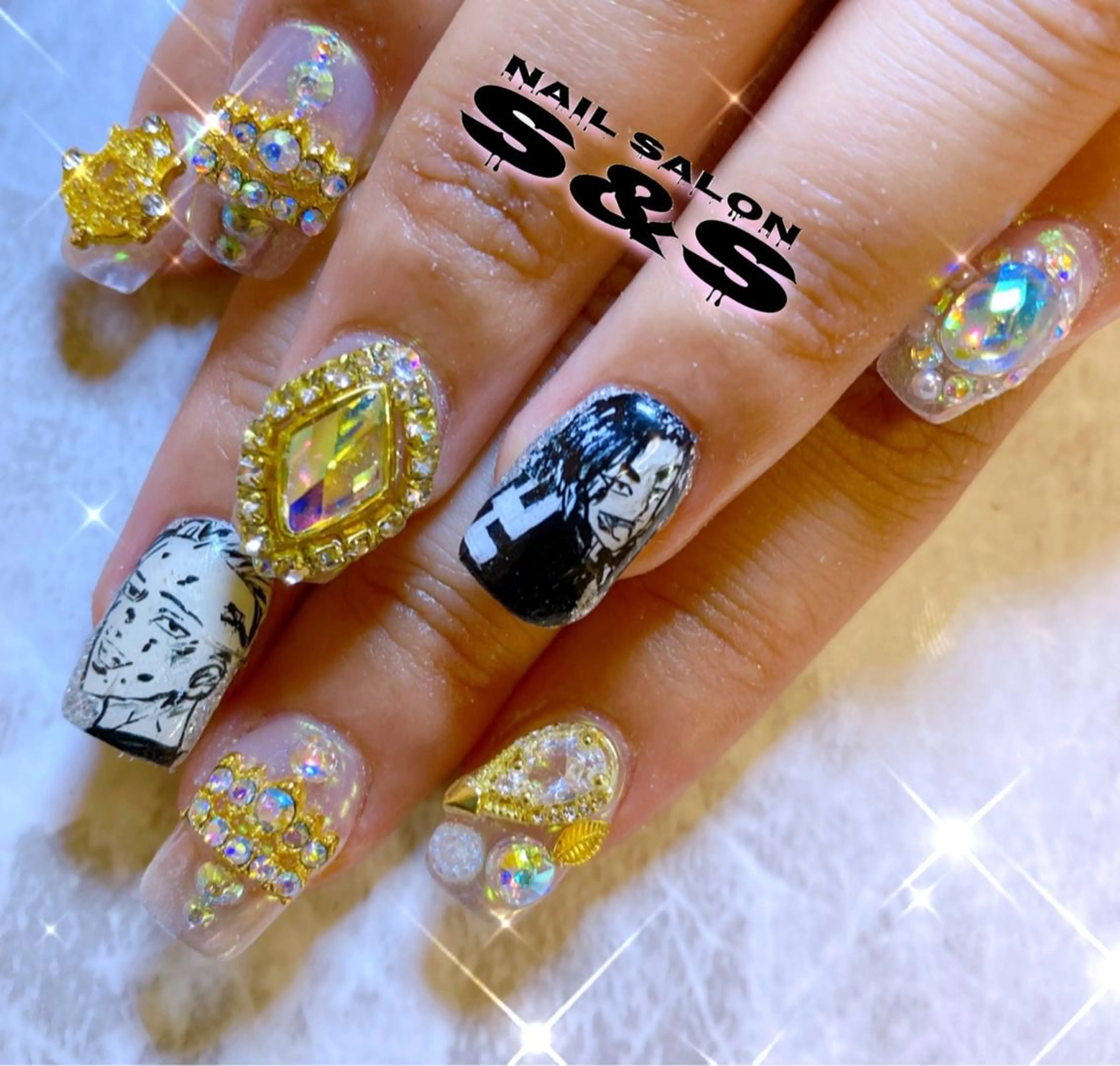 ネイル 長さ出し メンズネイル 持ち込み スカルプネイル S&S 村田小百合のネイルデザイン