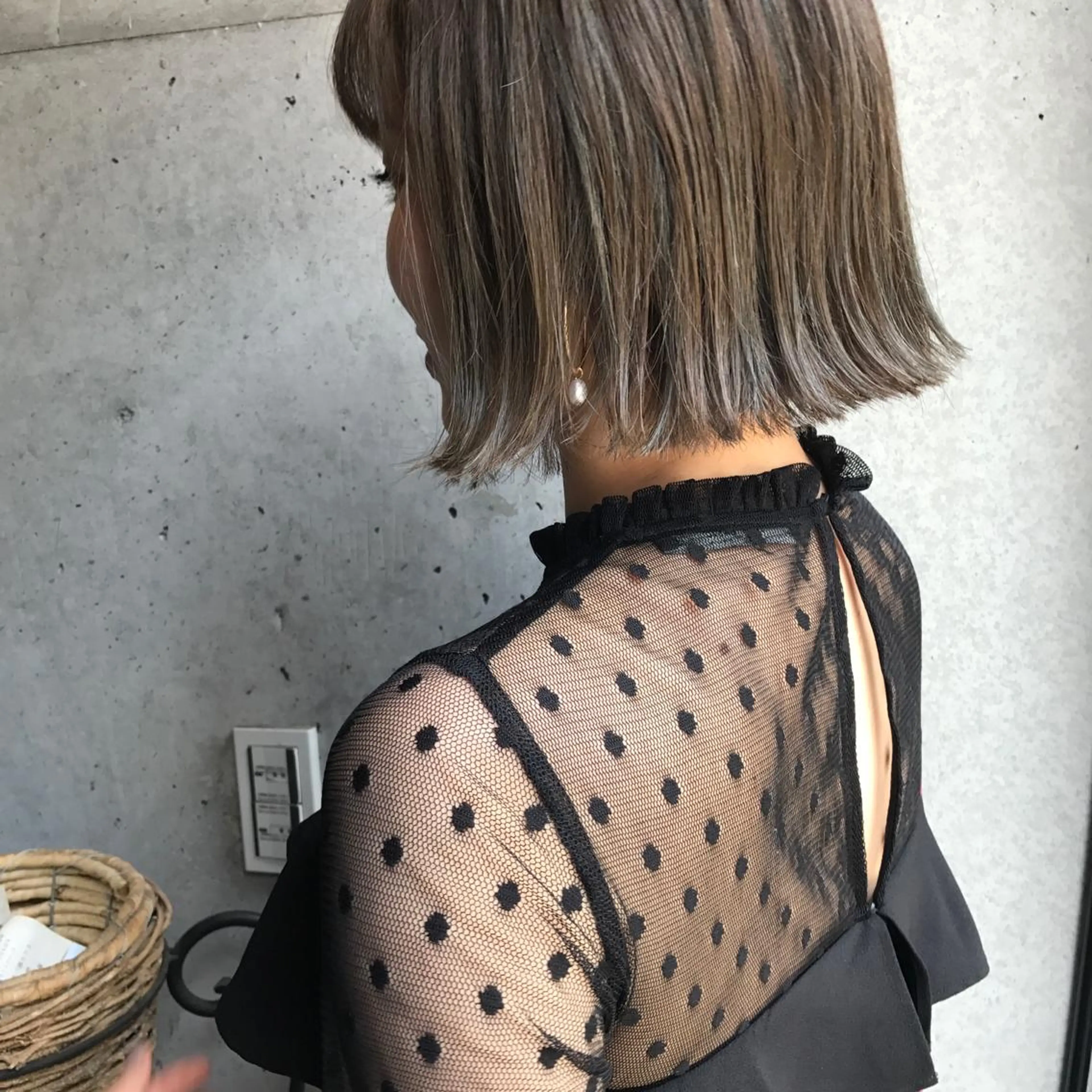 ミディアム カラー ヤスドミ ケイスケのヘアスタイル