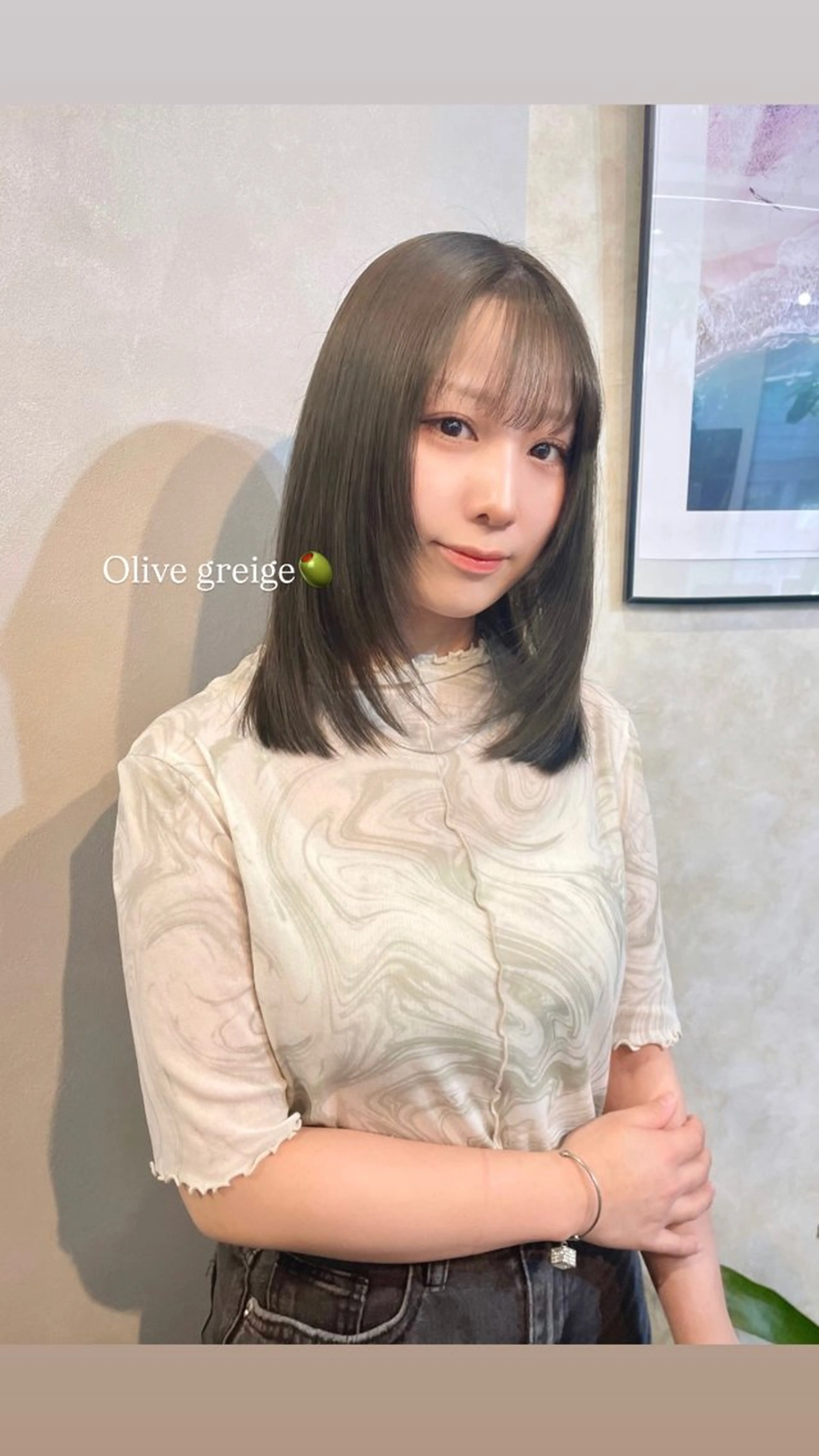 【人気No.2🥈ワンカラーで透明感🫧】ケアカラー+スペシャルトリートメントの写真